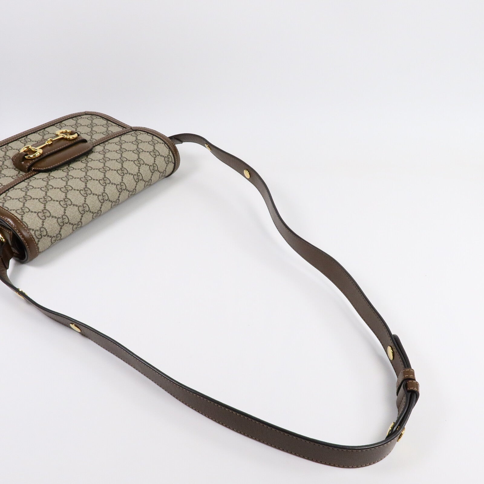 GUCCI 塗層帆布Horsebit 1955肩背袋