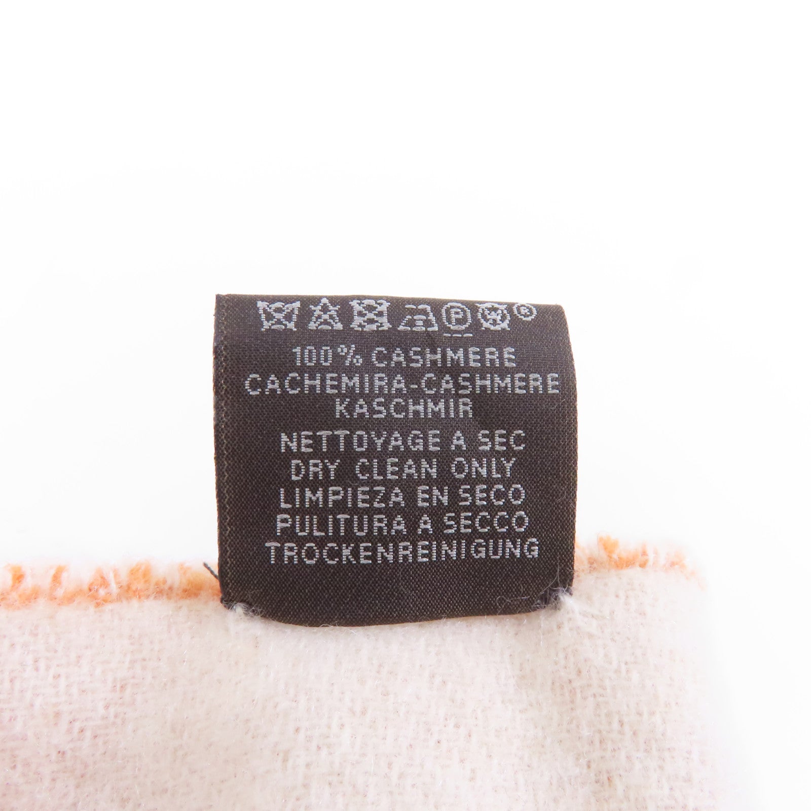 HERMES Cashmere Scarf圍巾米色/橙色