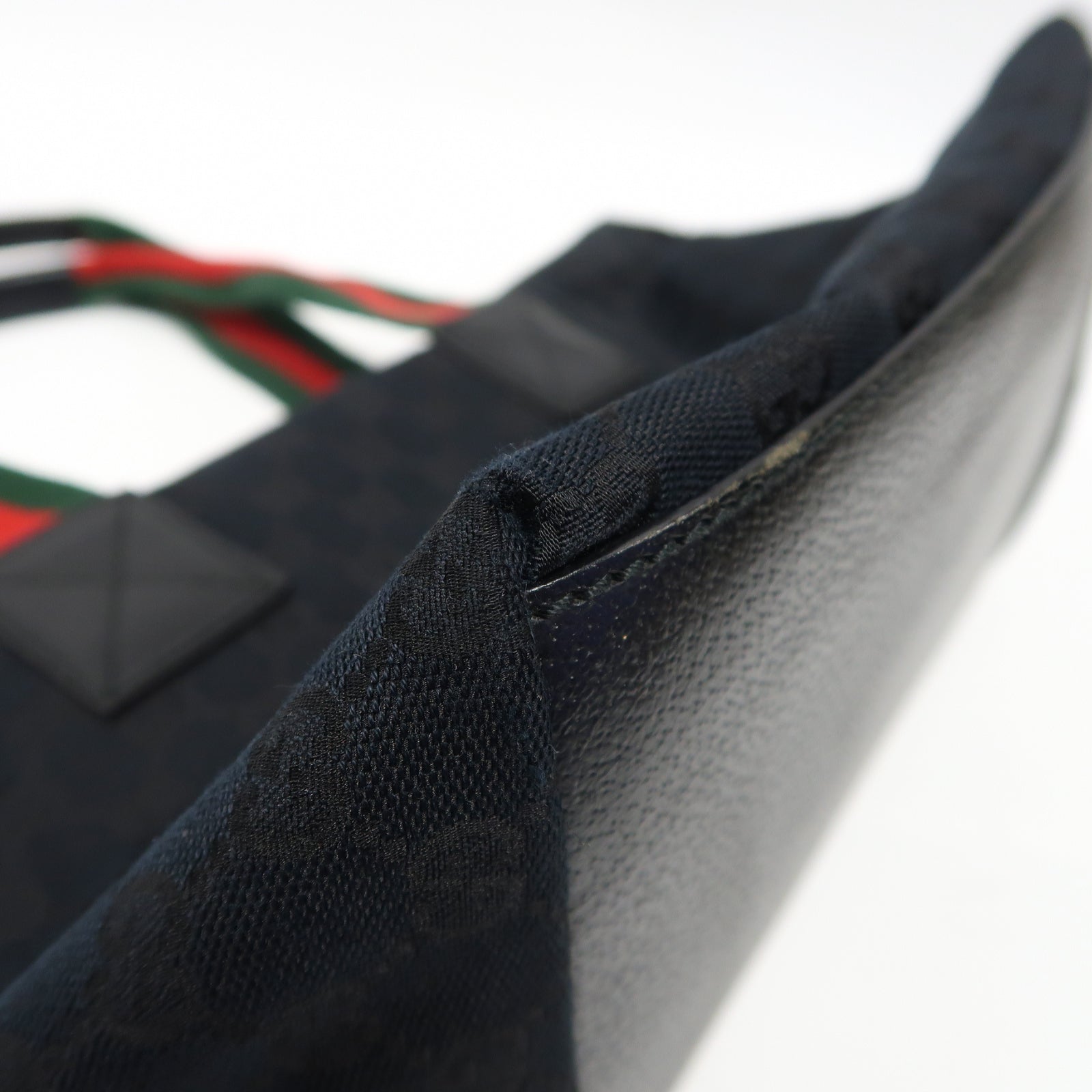 GUCCI 帆布Shoulder Bag銀扣肩背袋黑色
