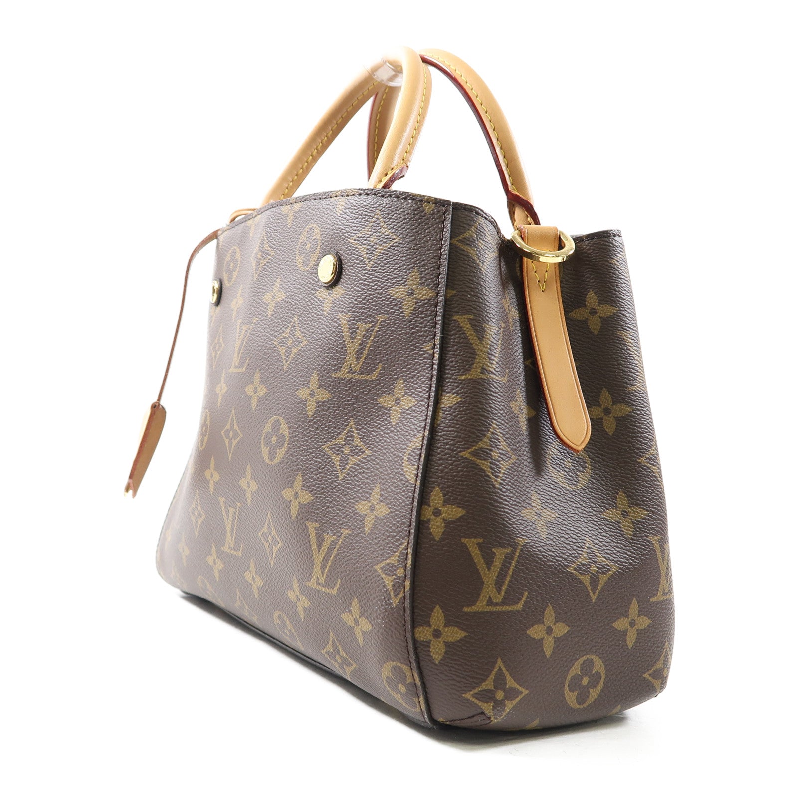 LOUIS VUITTON Monogram Montaigne金扣手挽肩背兩用袋啡色
