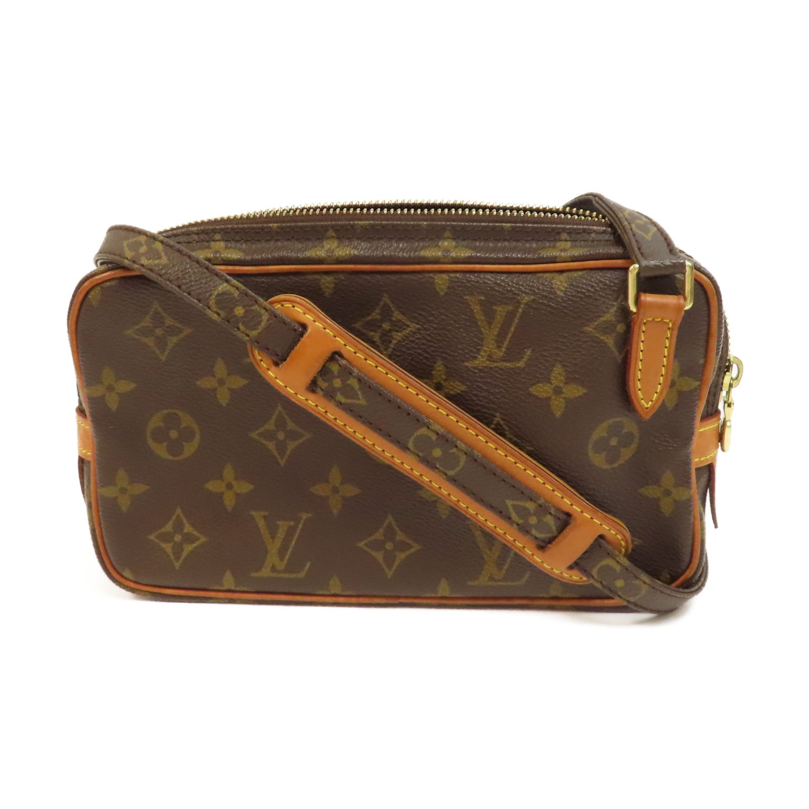 LOUIS VUITTON Monogram Marly Bandouliere金扣肩背袋啡色