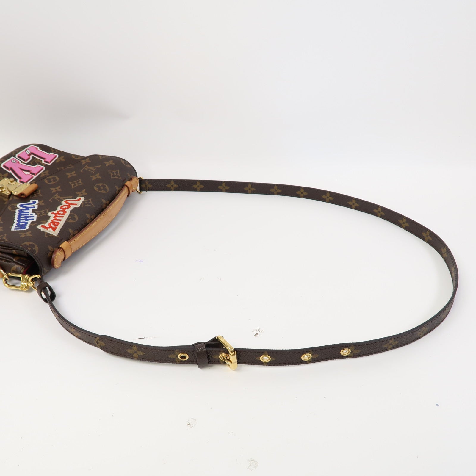 LOUIS VUITTON Monogram Pochette Metis金扣手挽肩背兩用袋啡色