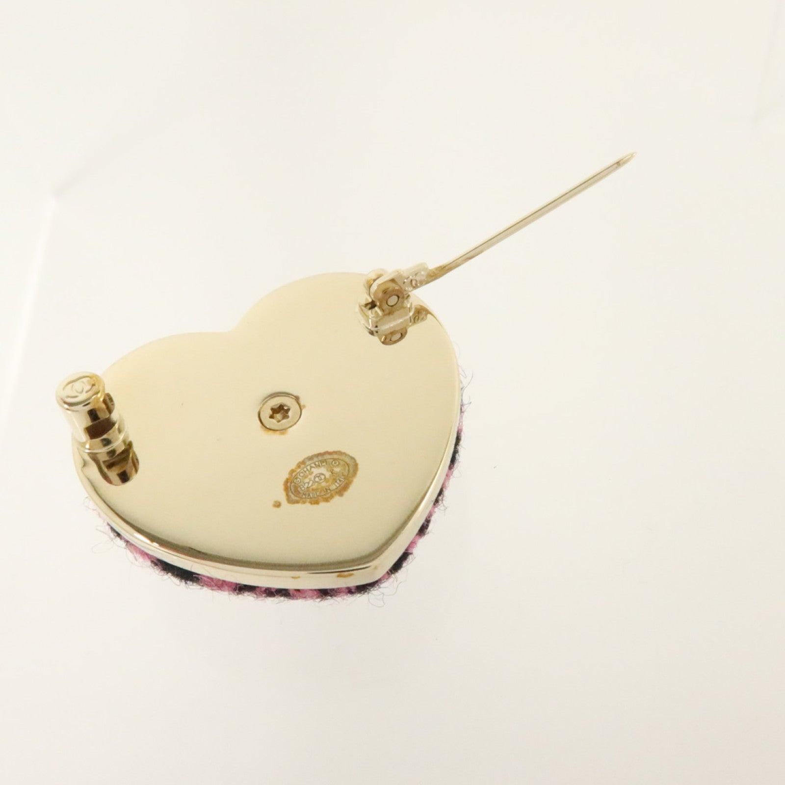CHANEL 斜紋軟呢/金屬Brooch胸針