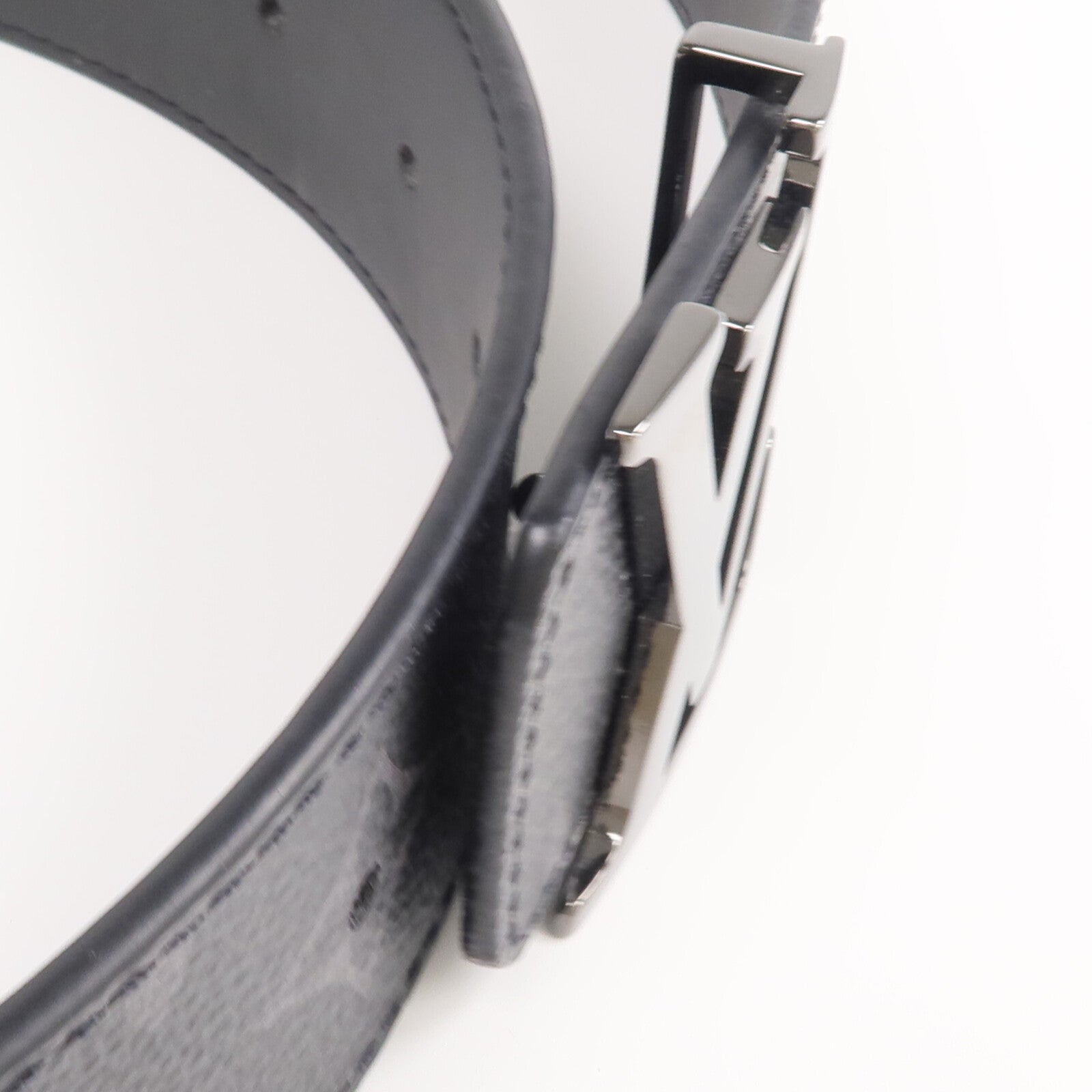 LOUIS VUITTON Monogram Eclipse Initiales Belt腰帶