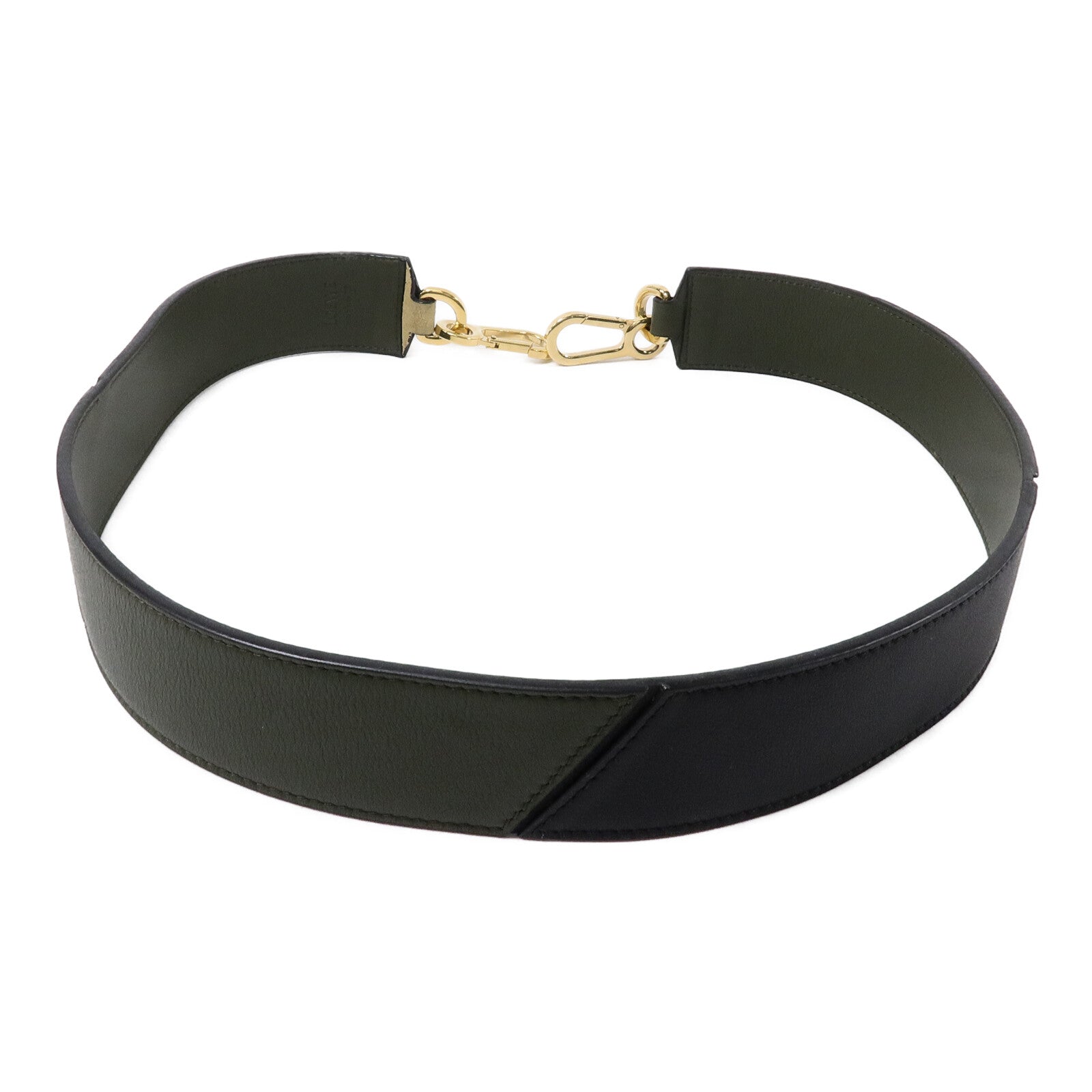 LOEWE 牛皮皮革Shoulder Strap銀扣肩帶