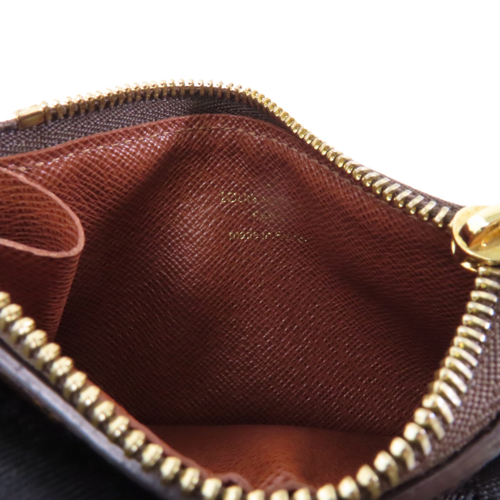 LOUIS VUITTON Monogram Romy Card Case金扣卡片套啡色
