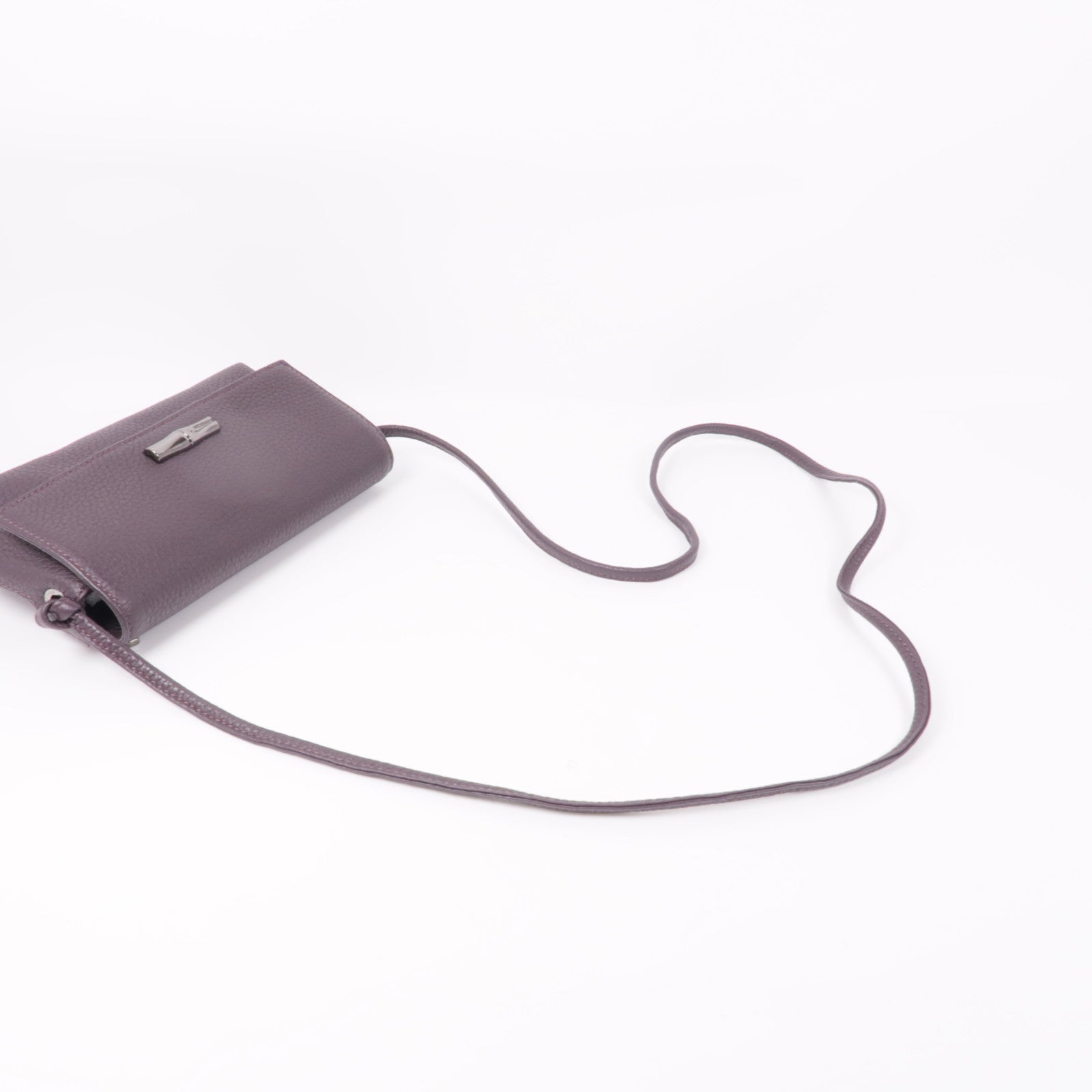 Longchamp 牛皮皮革Shoulder Bag銀扣肩背袋