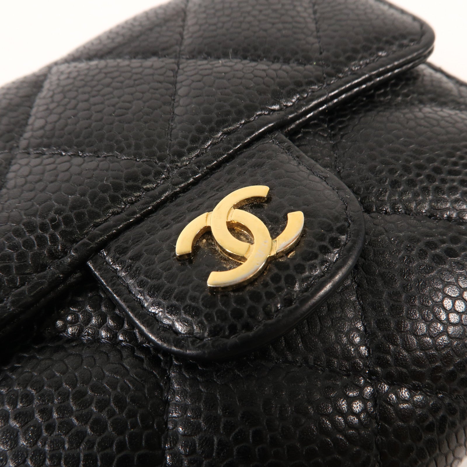 CHANEL 牛皮皮革Wallet金扣錢包
