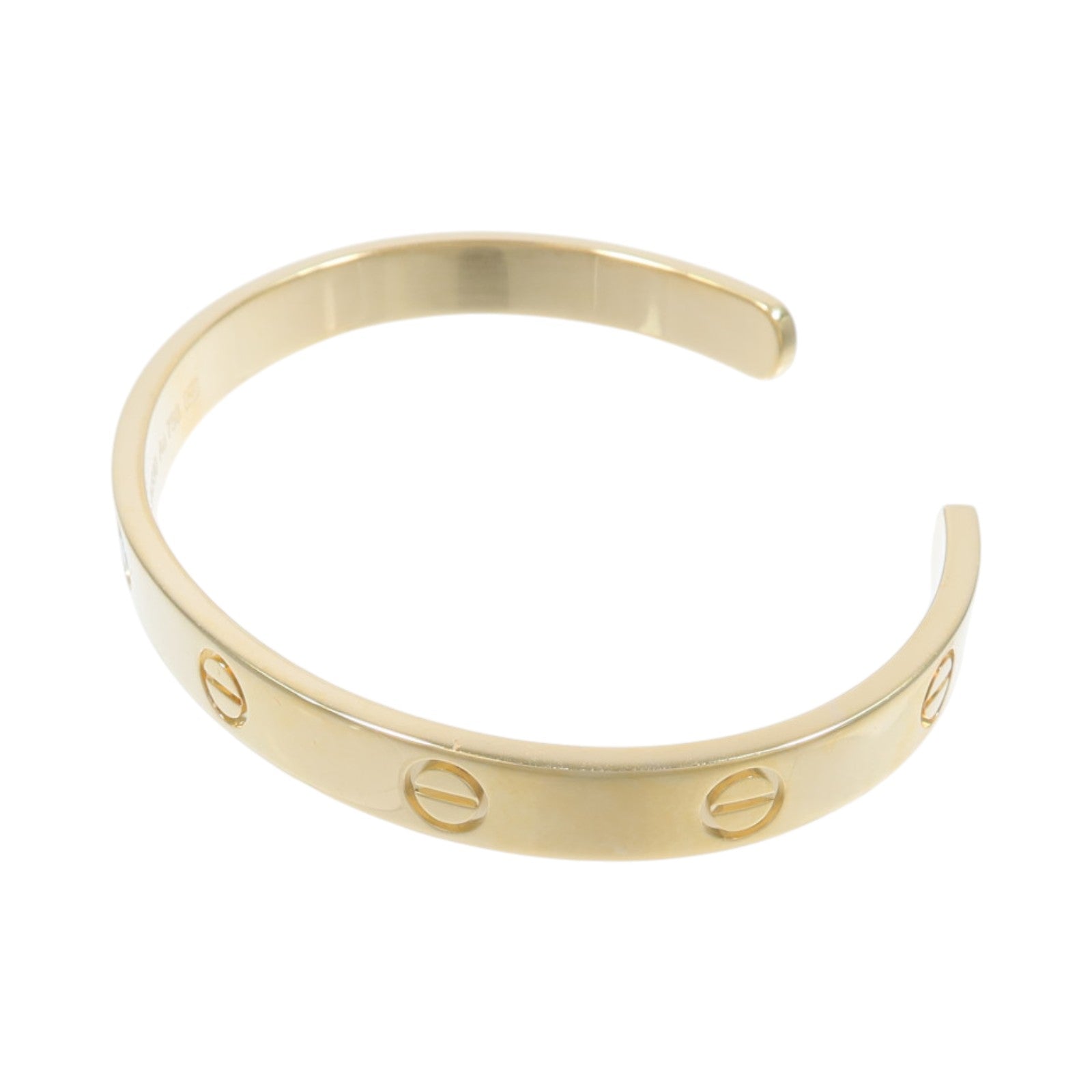 CARTIER 18K黃金Love Bracelet Open Bangle 1P鑽石手鐲