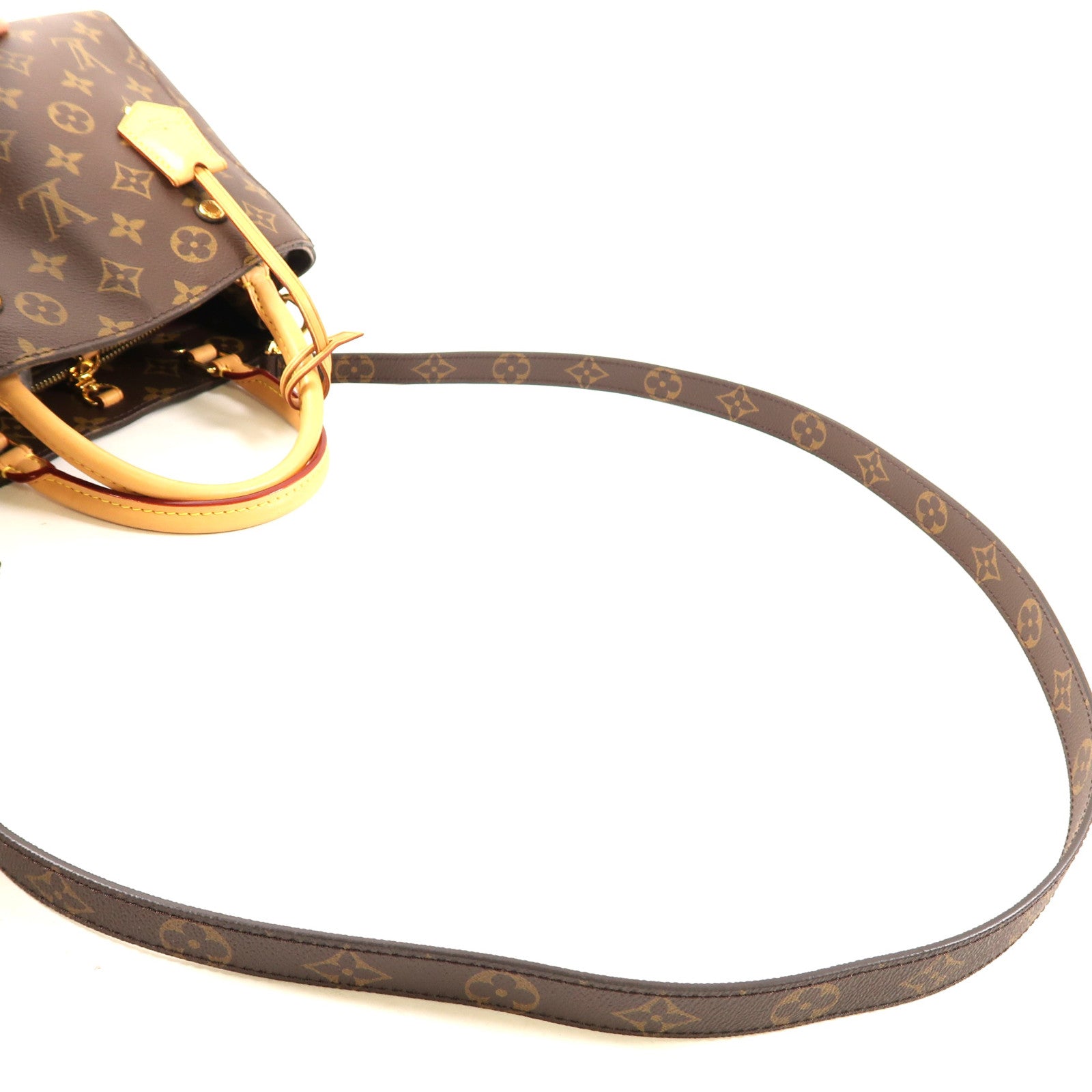 LOUIS VUITTON Monogram Montaigne金扣手挽肩背兩用袋啡色