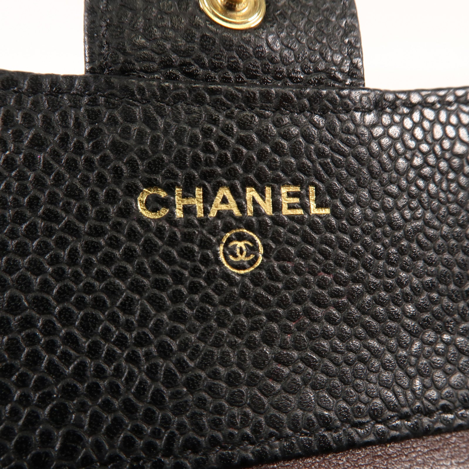 CHANEL 牛皮皮革Wallet金扣錢包