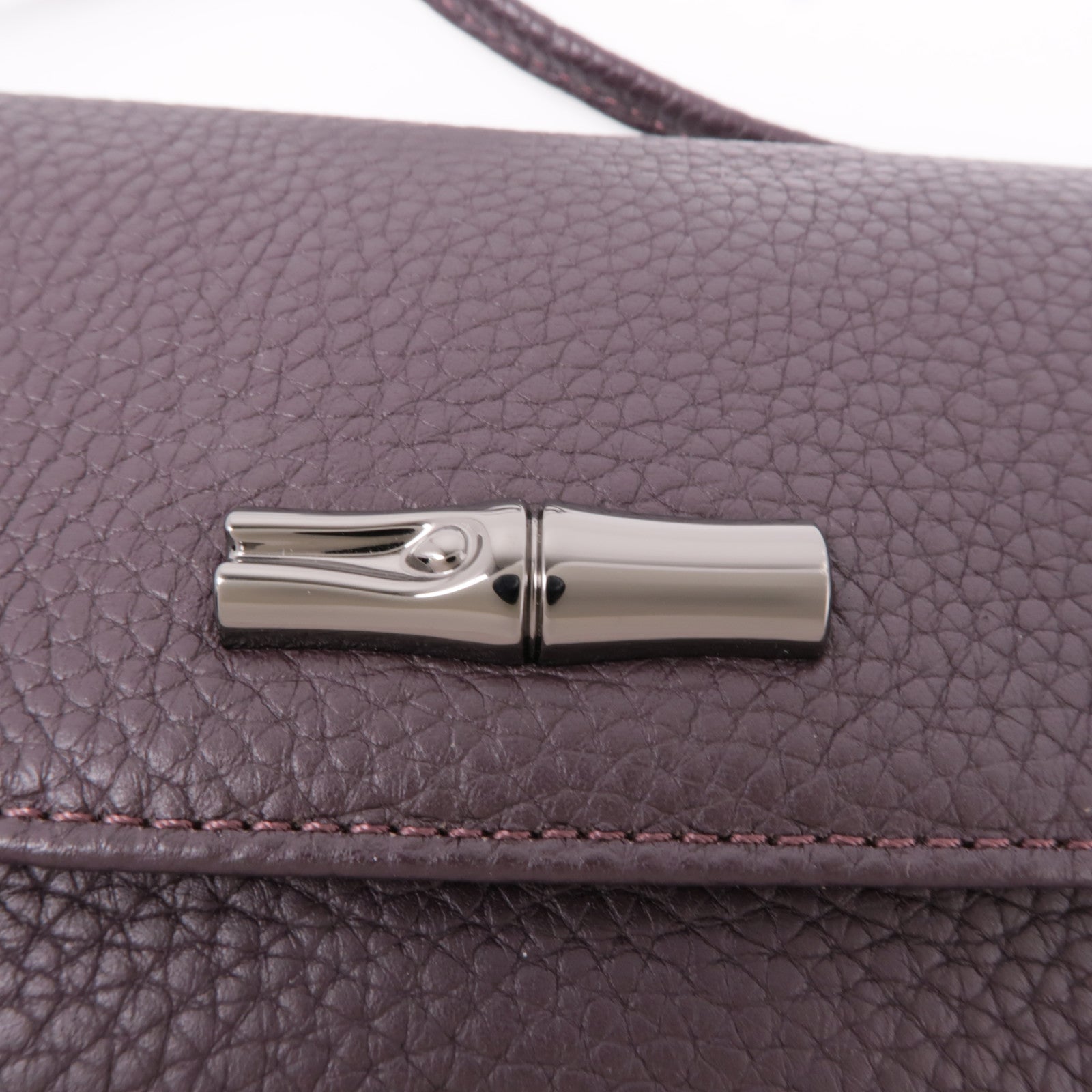 Longchamp 牛皮皮革Shoulder Bag銀扣肩背袋