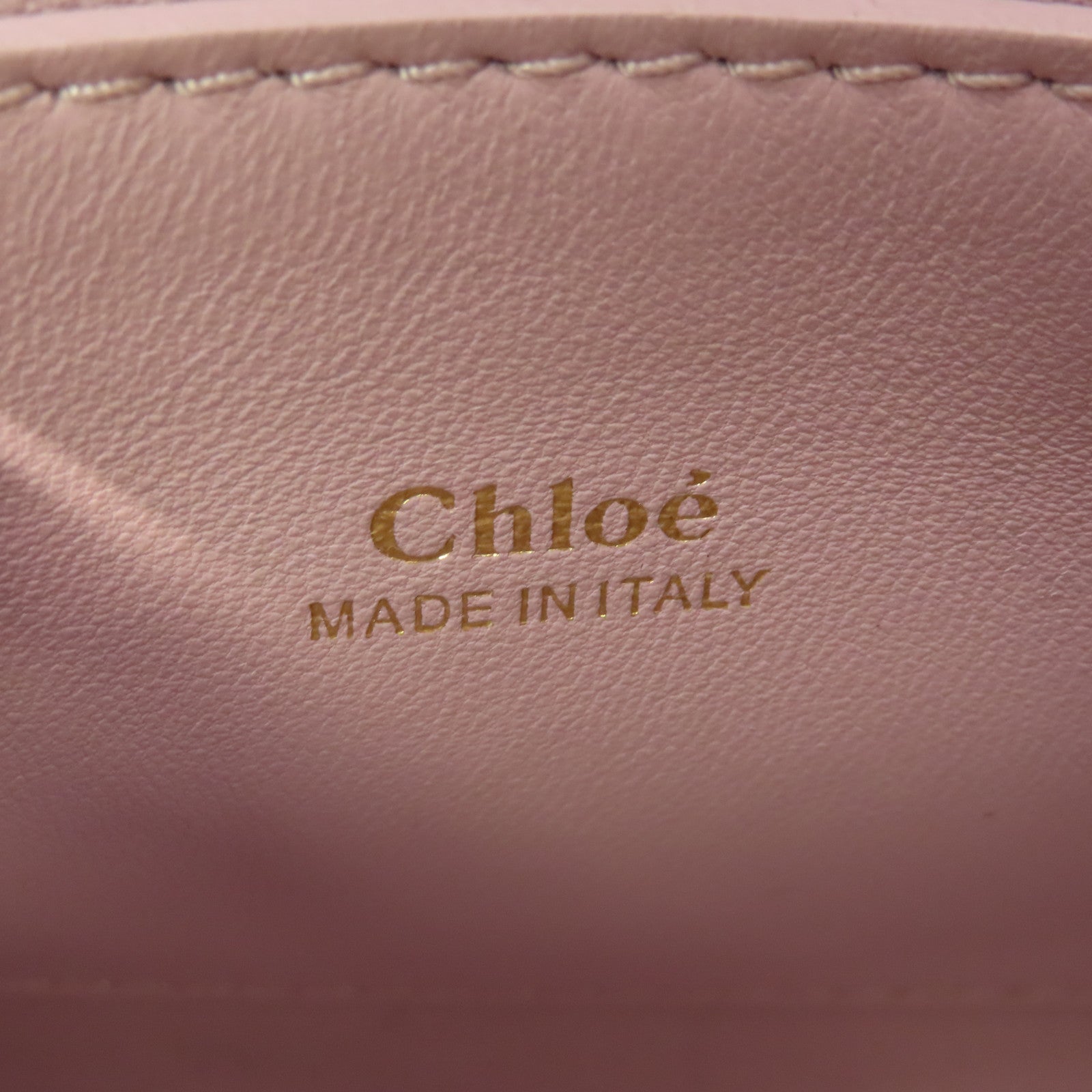 Chloe 牛皮皮革Shoulder Bag金扣肩背袋粉紅色