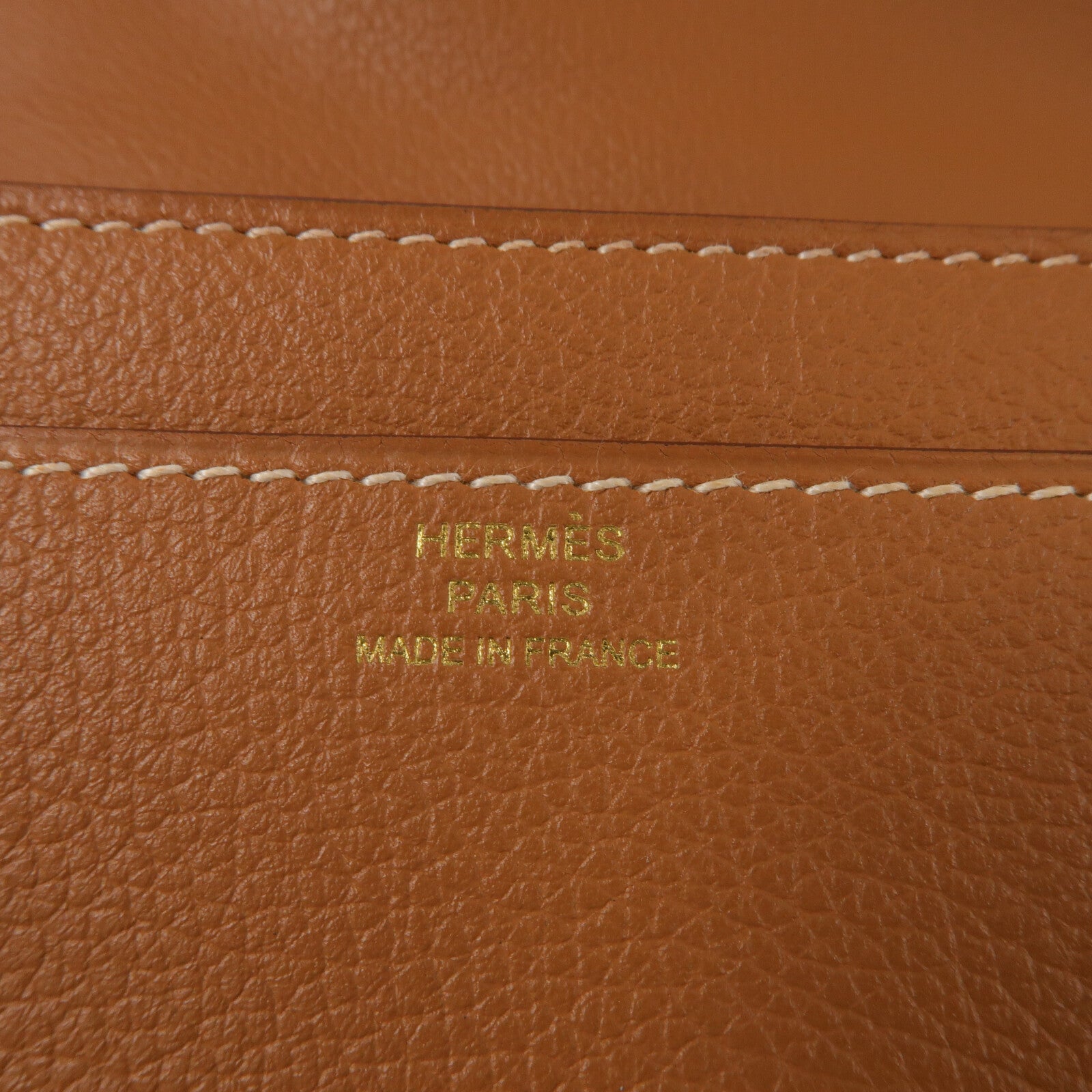 HERMES Evercolor皮革Constance To Go肩背袋Gold