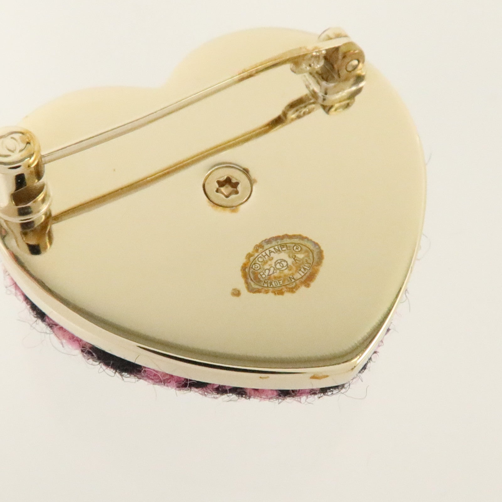 CHANEL 斜紋軟呢/金屬Brooch胸針