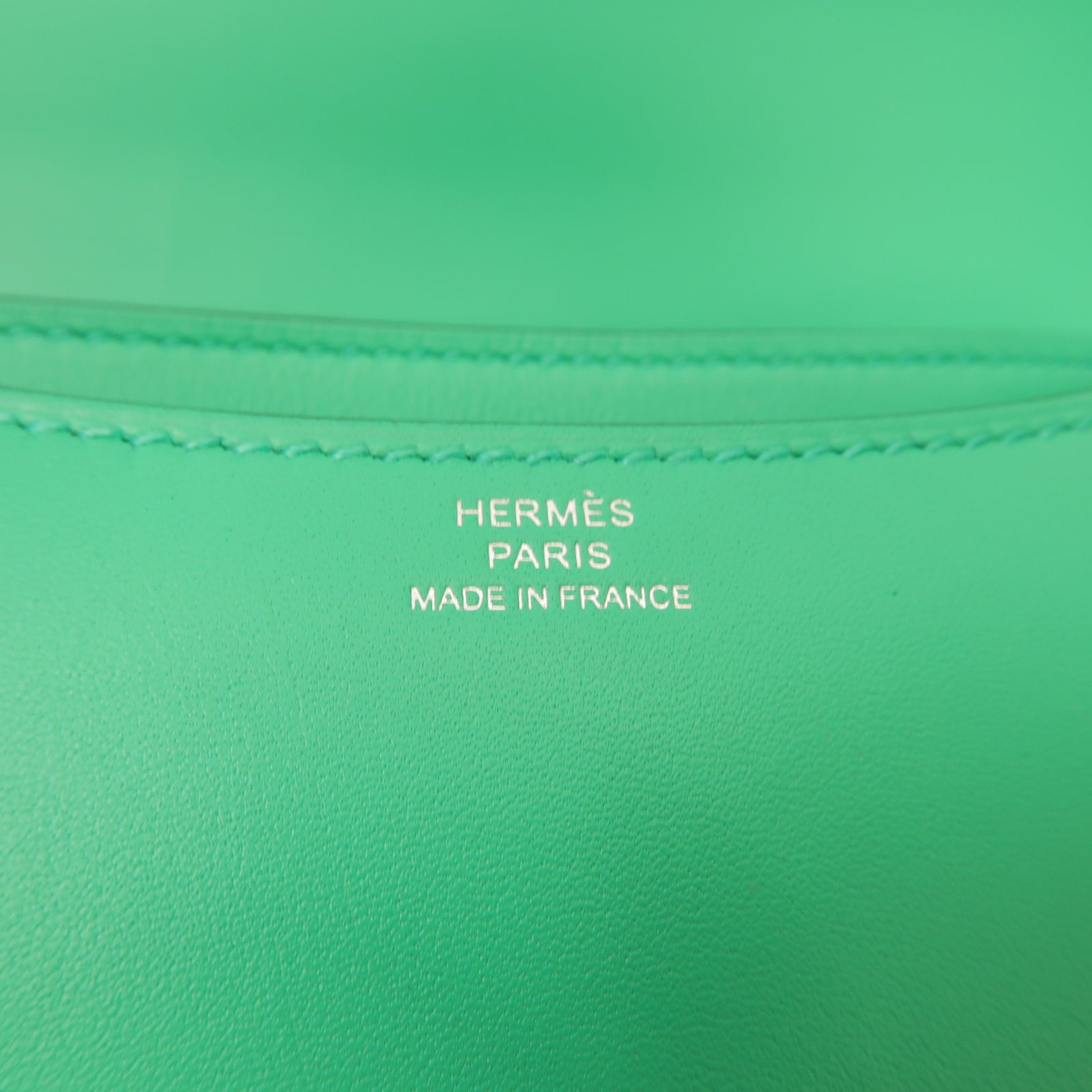 HERMES 【激減優惠】Swift皮革Constance Mini銀扣肩背袋綠色