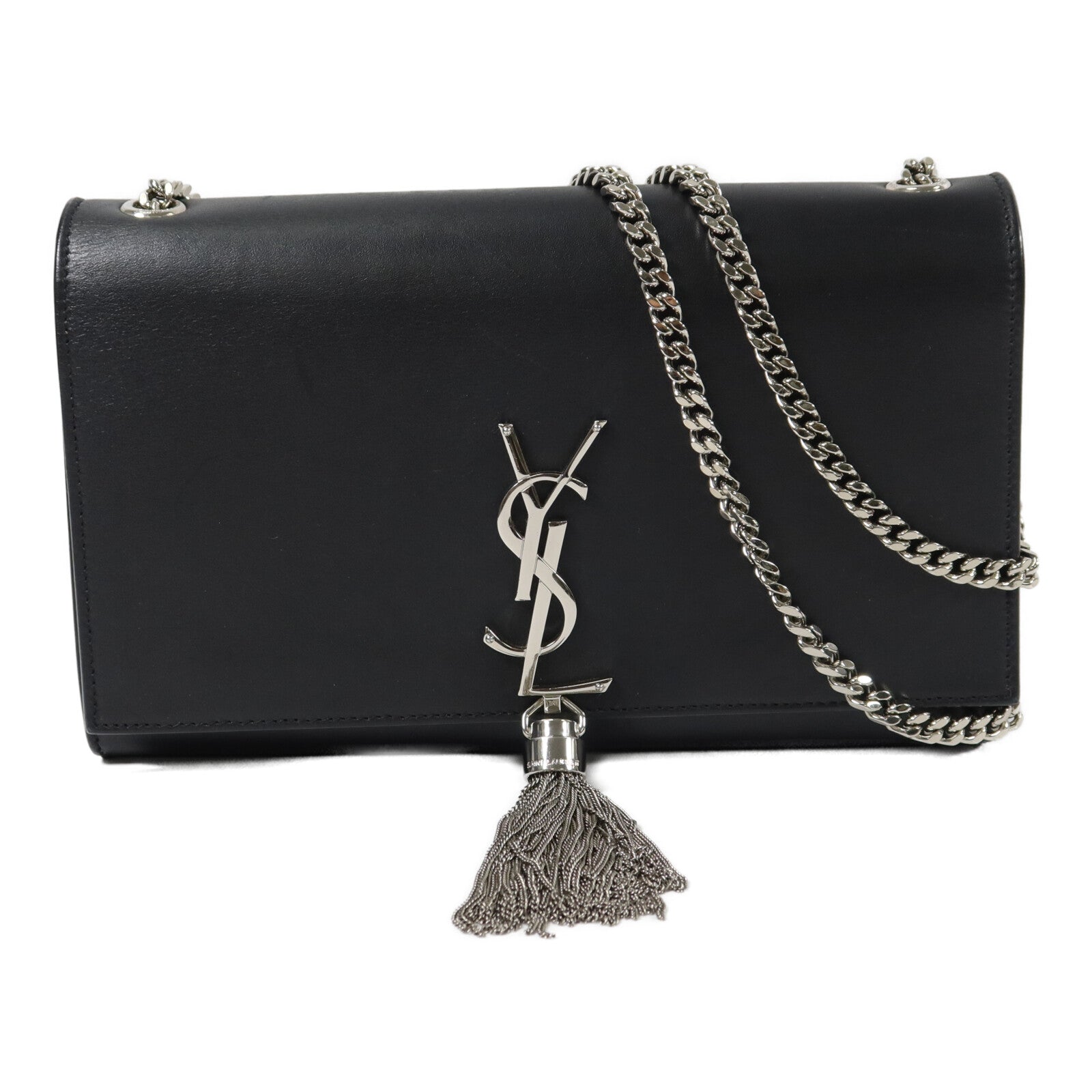 YVES SAINT LAURENT 牛皮皮革Kate Tassel鏈帶肩背袋