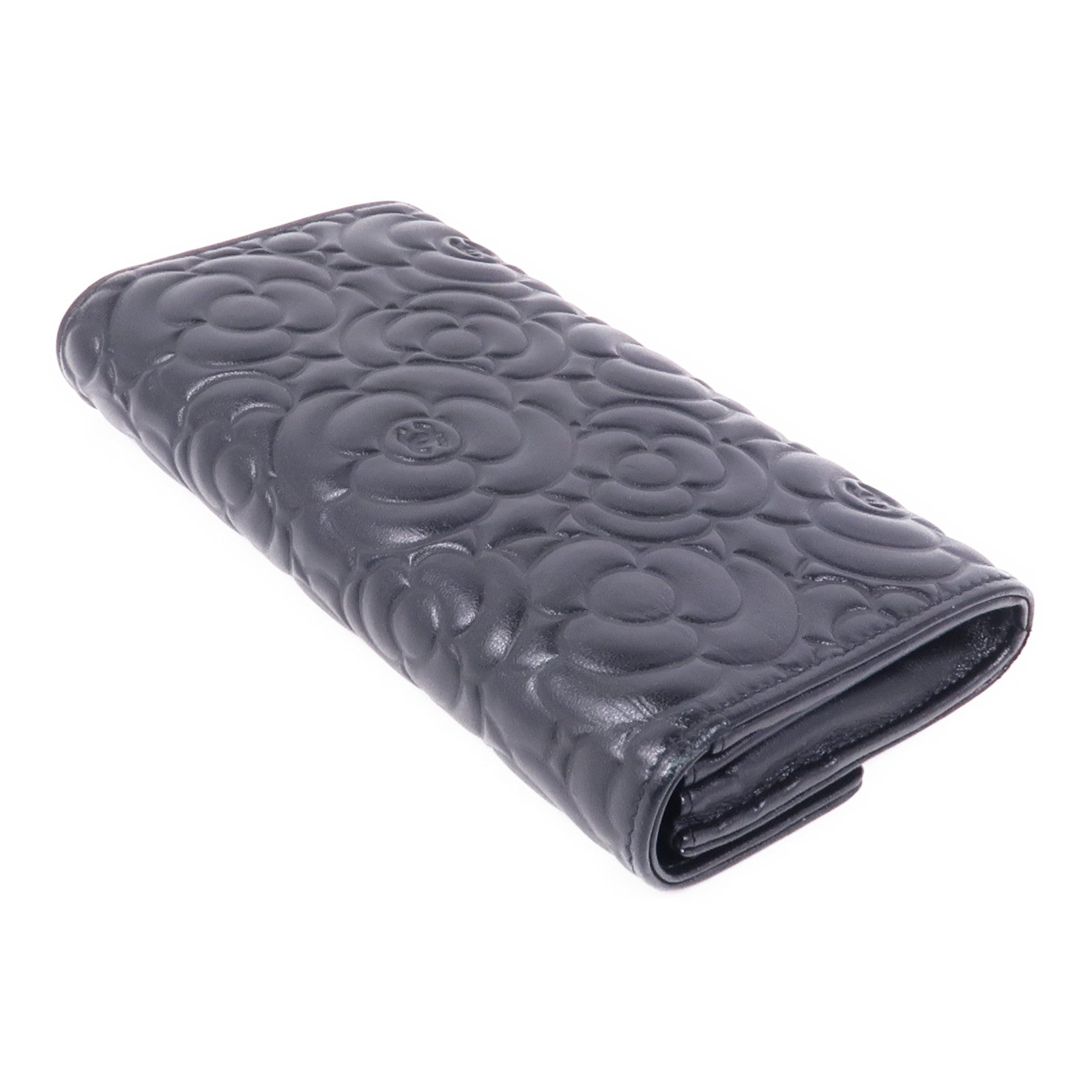 CHANEL 牛皮皮革Long Wallet金扣長錢包