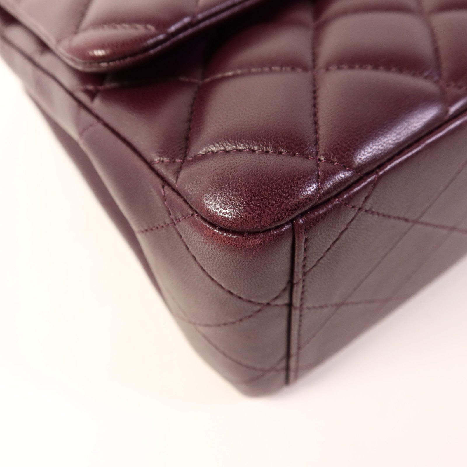 CHANEL 羊皮皮革Maxi Classic銀扣鏈帶肩背袋