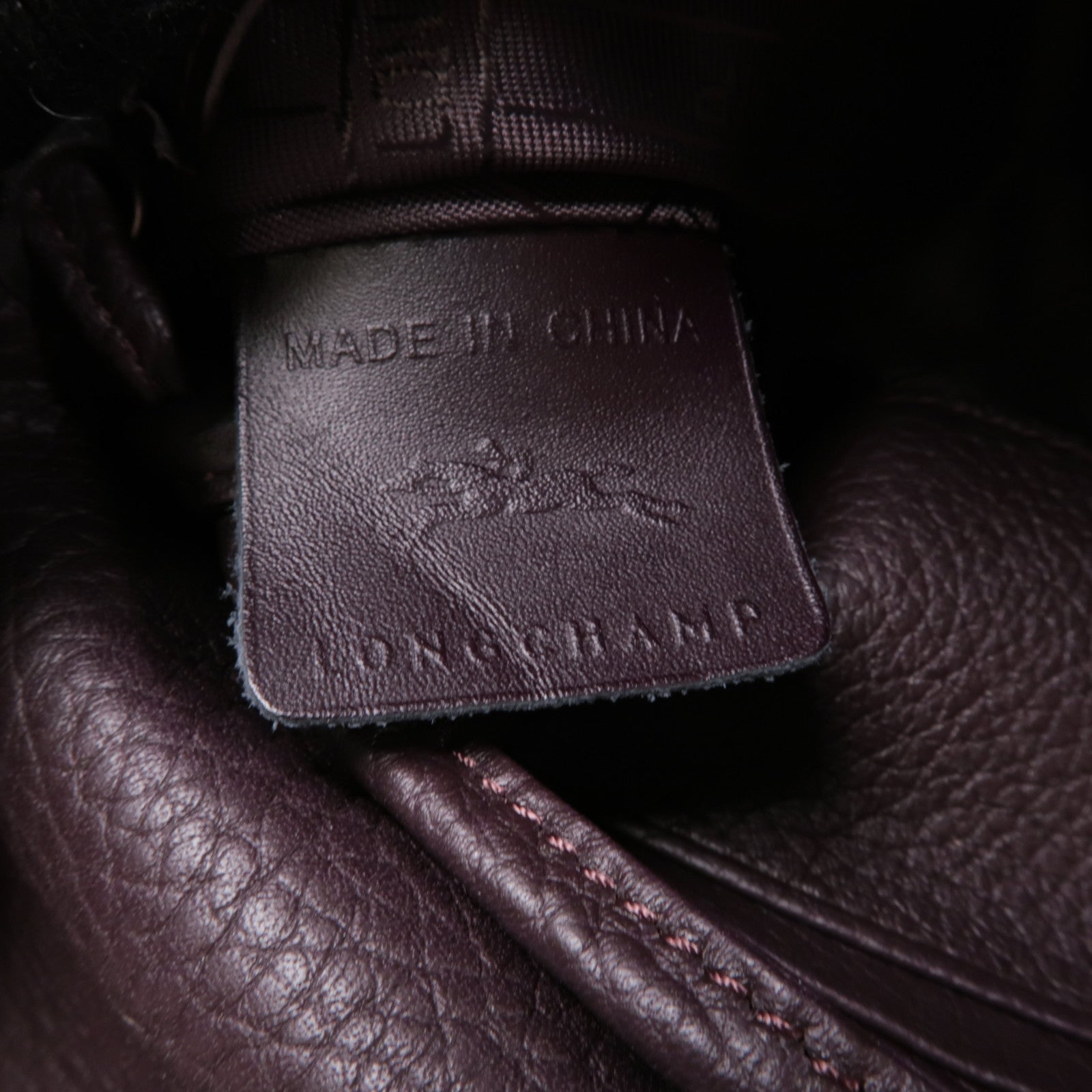Longchamp 牛皮皮革Shoulder Bag銀扣肩背袋