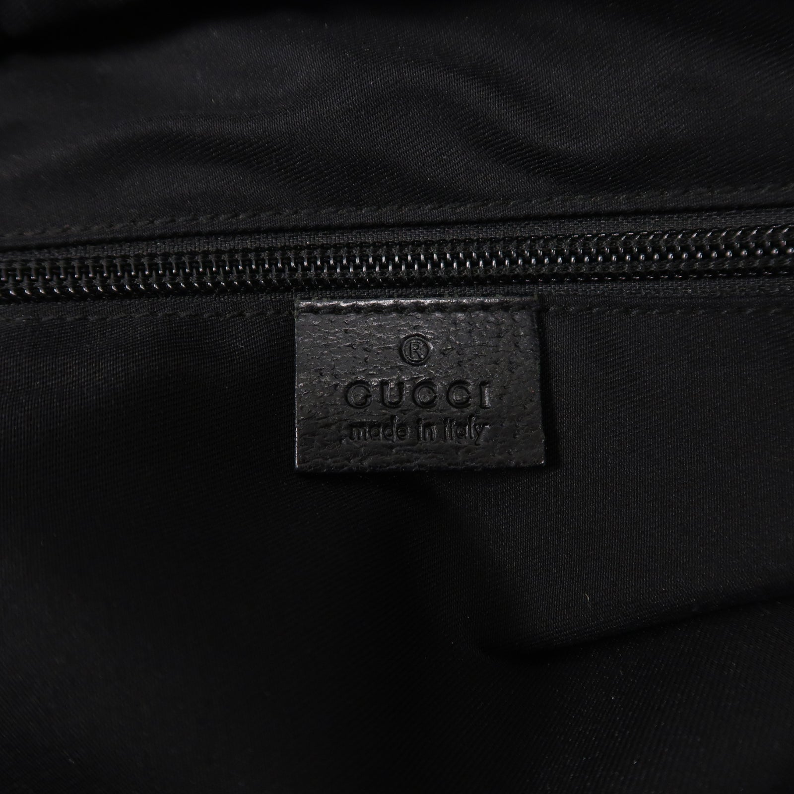 GUCCI 帆布Shoulder Bag銀扣肩背袋黑色