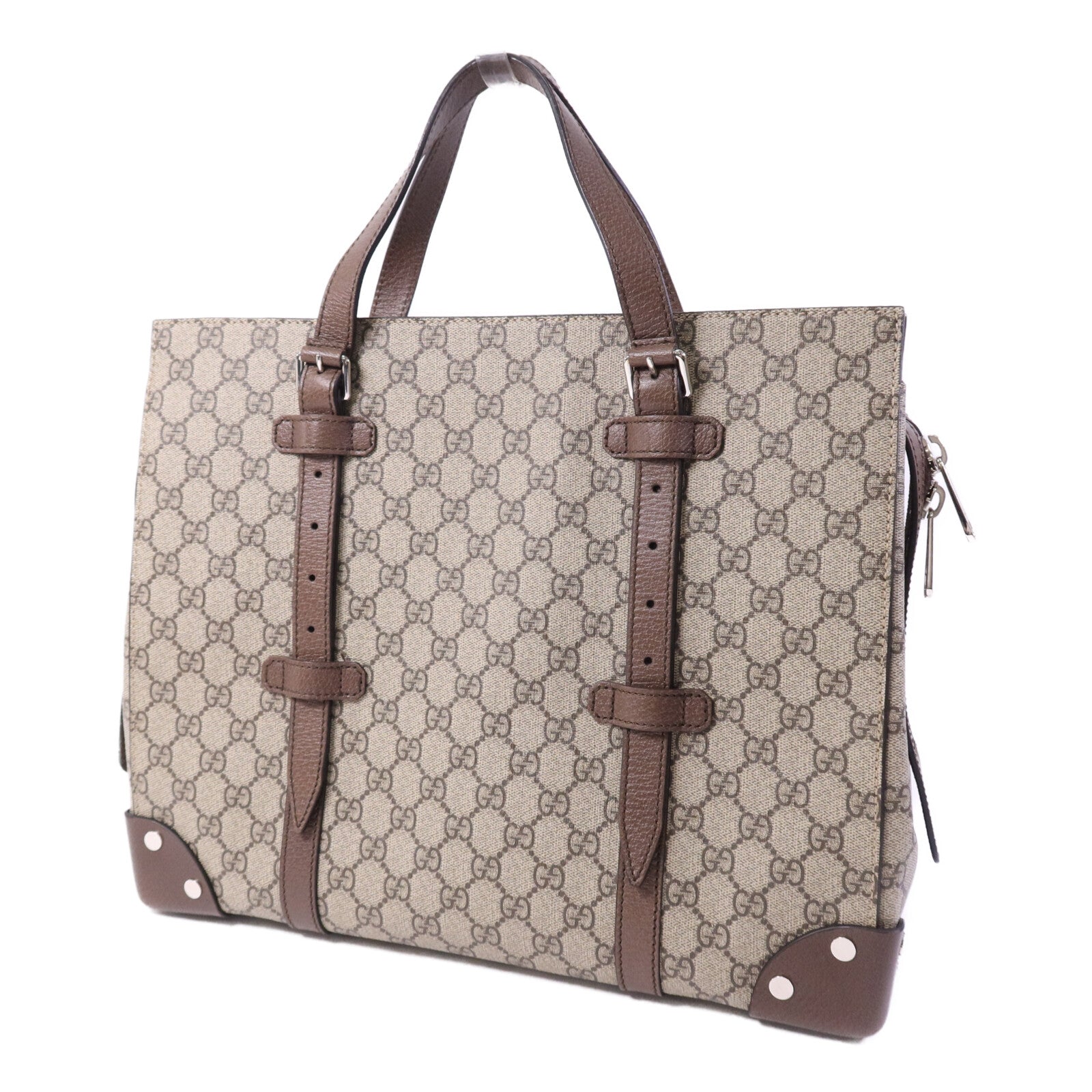 GUCCI 塗層帆布Hand Bag銀扣手挽袋