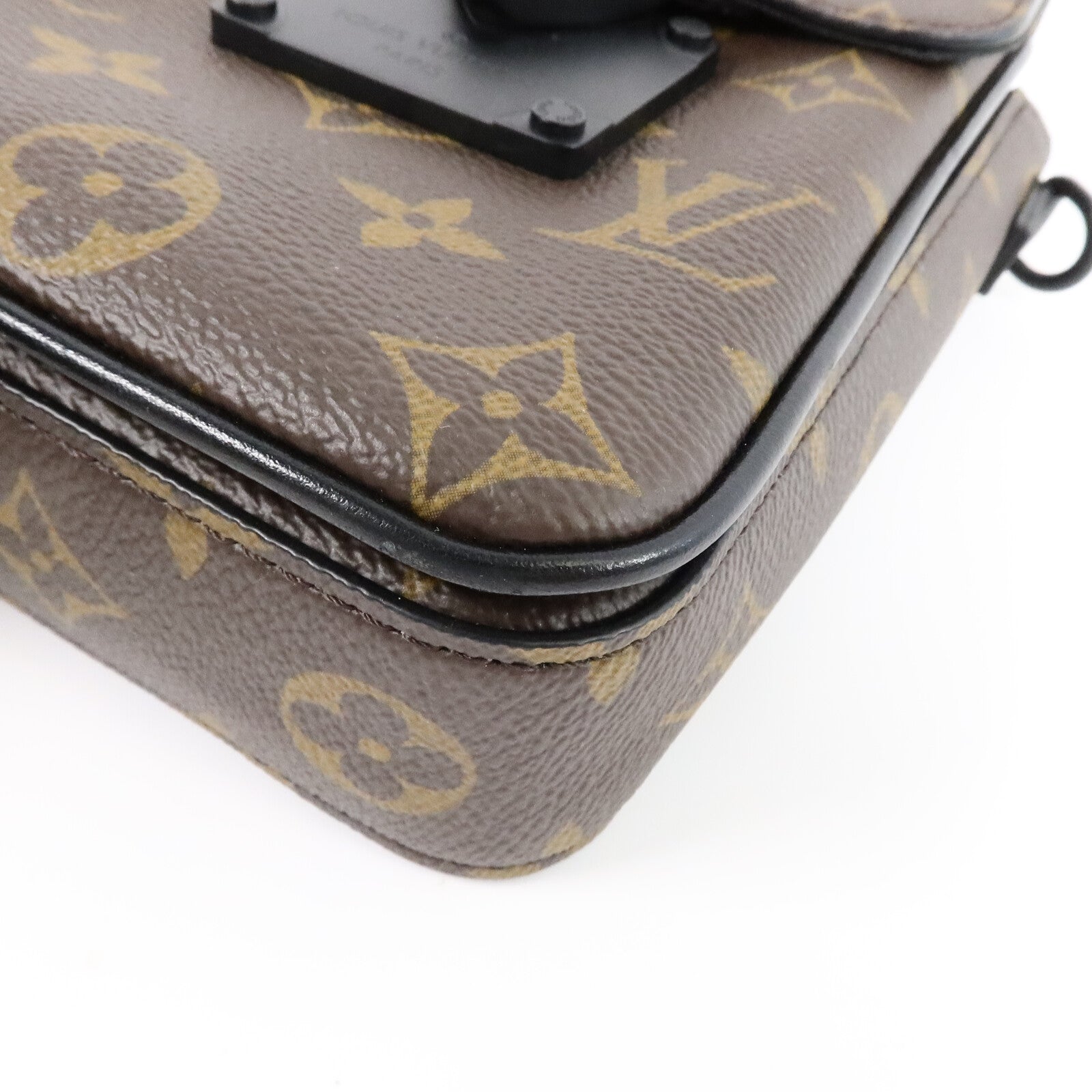 LOUIS VUITTON Monogram Macassar S-Lock肩背袋