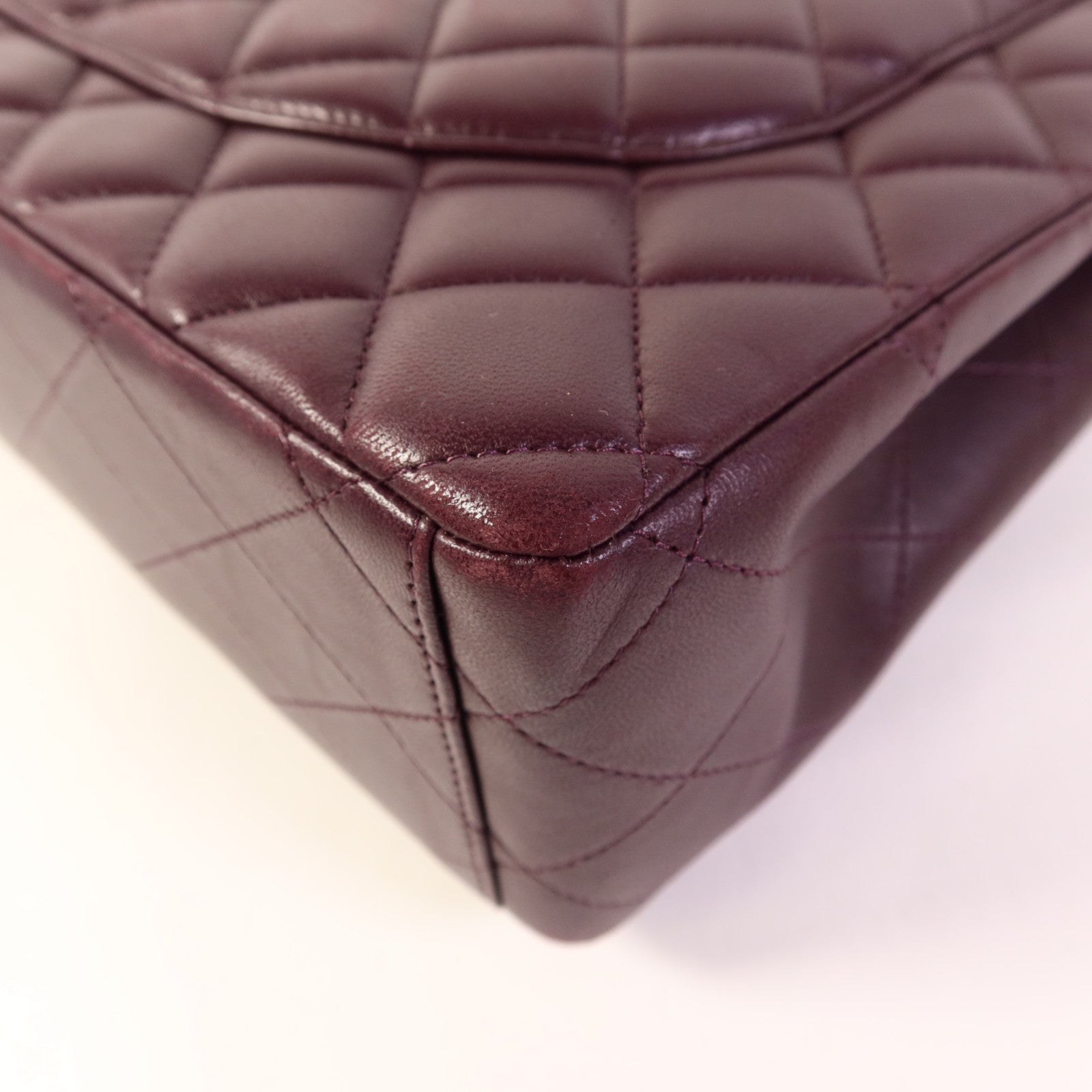 CHANEL 羊皮皮革Maxi Classic銀扣鏈帶肩背袋