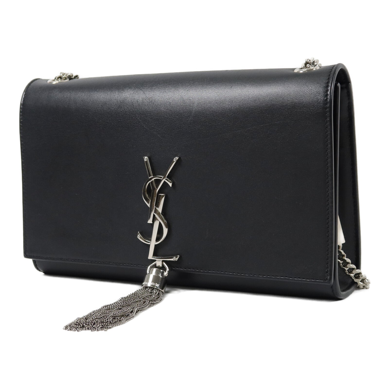 YVES SAINT LAURENT 牛皮皮革Kate Tassel鏈帶肩背袋