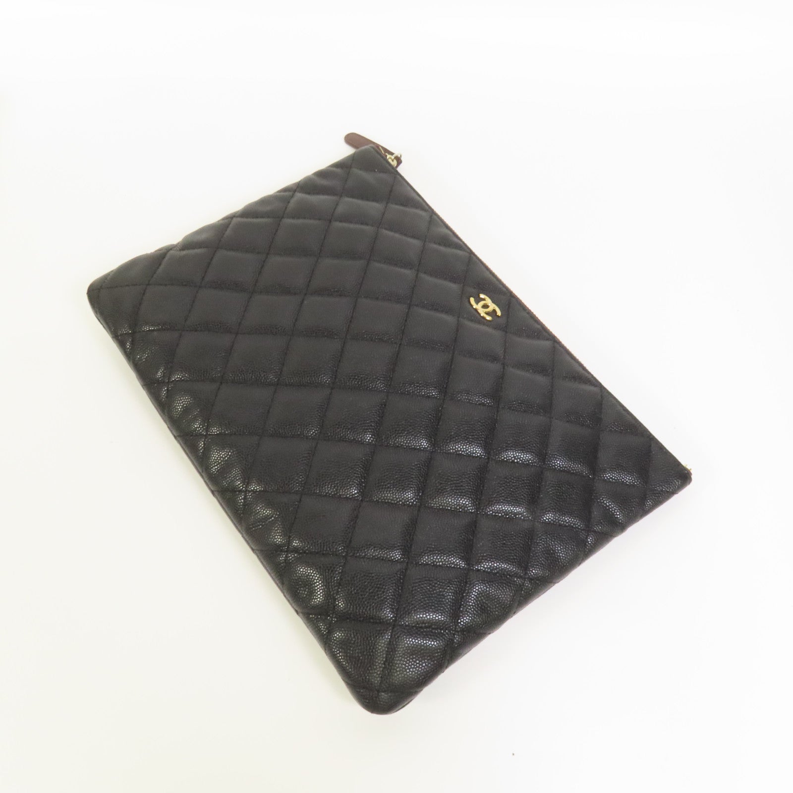 CHANEL 牛皮皮革Classic Zipped Pouch金扣手拿包