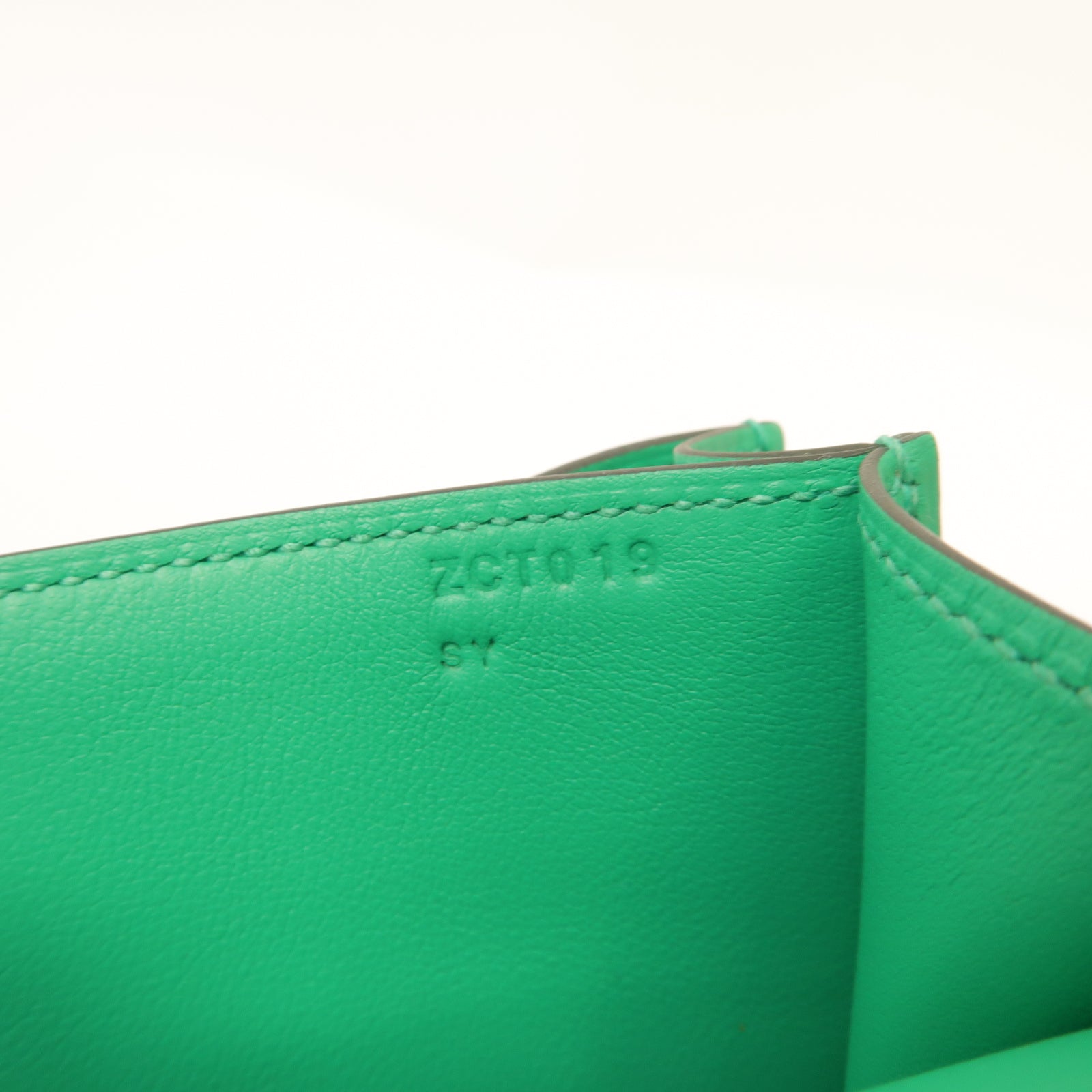 HERMES 【激減優惠】Swift皮革Constance Mini銀扣肩背袋綠色