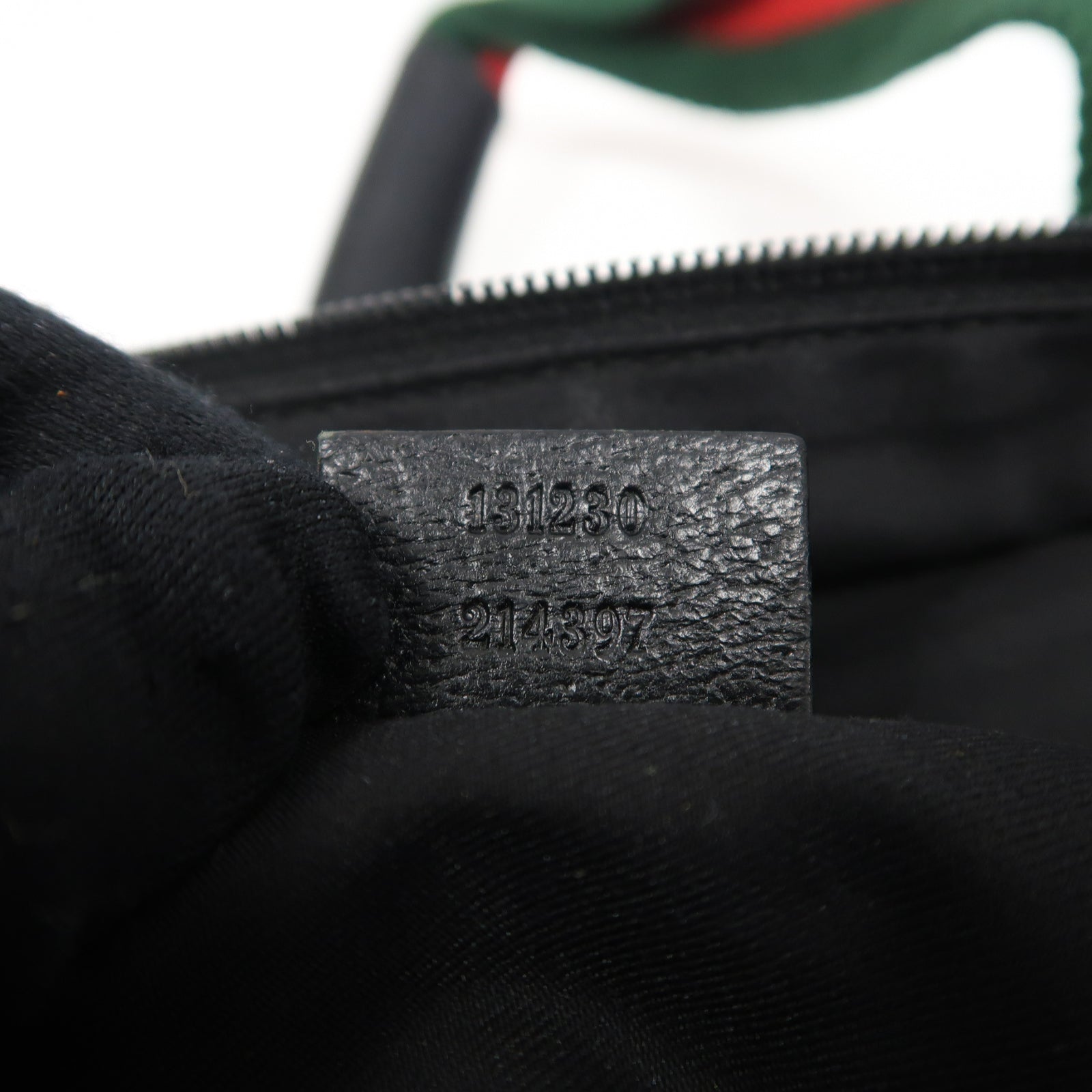 GUCCI 帆布Shoulder Bag銀扣肩背袋黑色