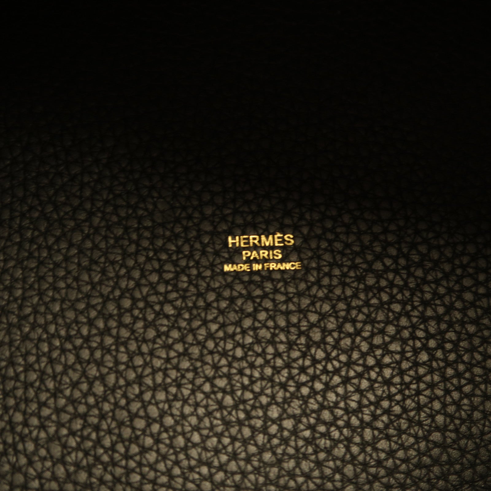 HERMES Clemence皮革Picotin MM金扣手挽袋89 Noir/經典黑