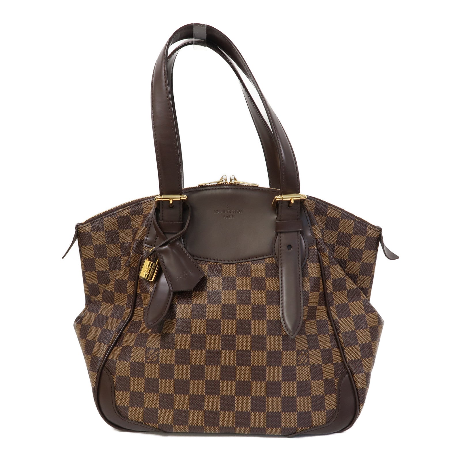 LOUIS VUITTON 【激減優惠】Damier Verona MM金扣肩背袋啡色