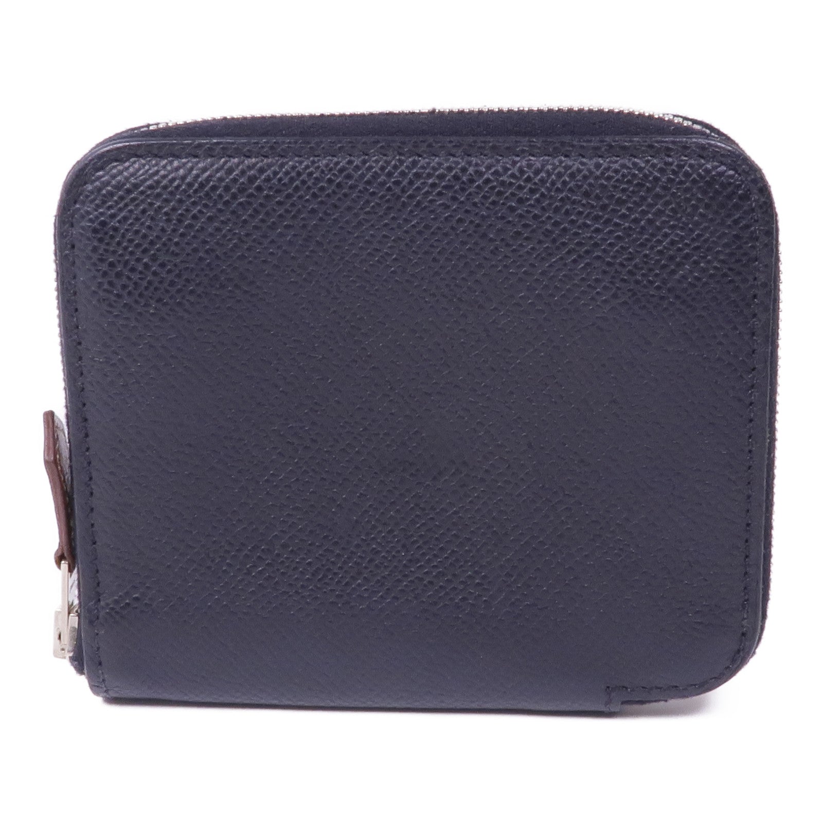 HERMES 【激減優惠】Epsom皮革Silk'In Compact Wallet銀扣錢包Noir