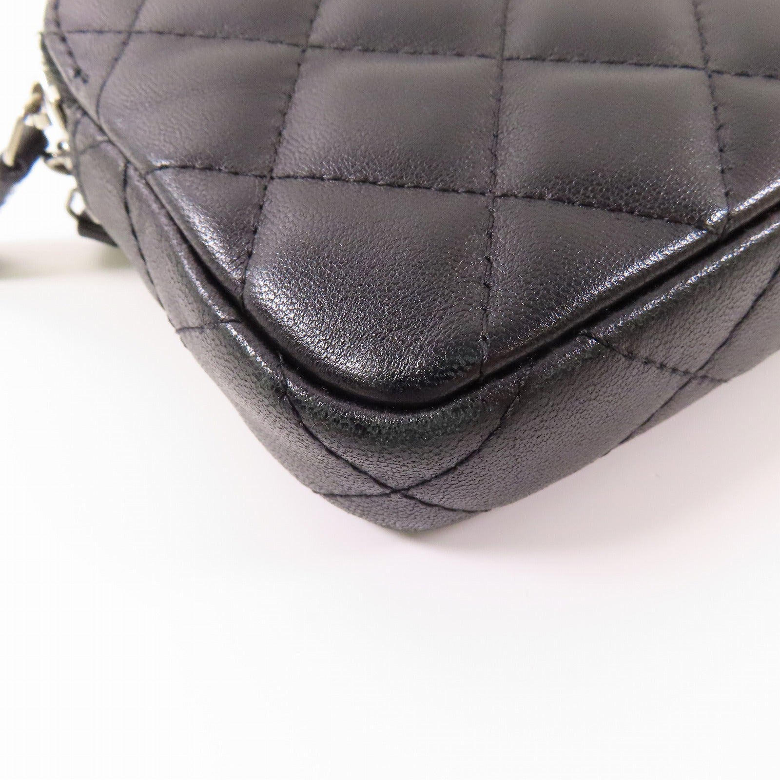 CHANEL 【激減優惠】羊皮皮革Chain Shoulder銀扣鏈帶肩背袋