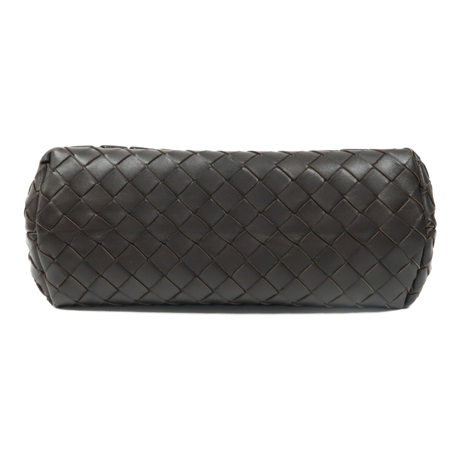 BOTTEGA VENETA 織紋皮革Shoulder Bag金扣肩背袋啡色