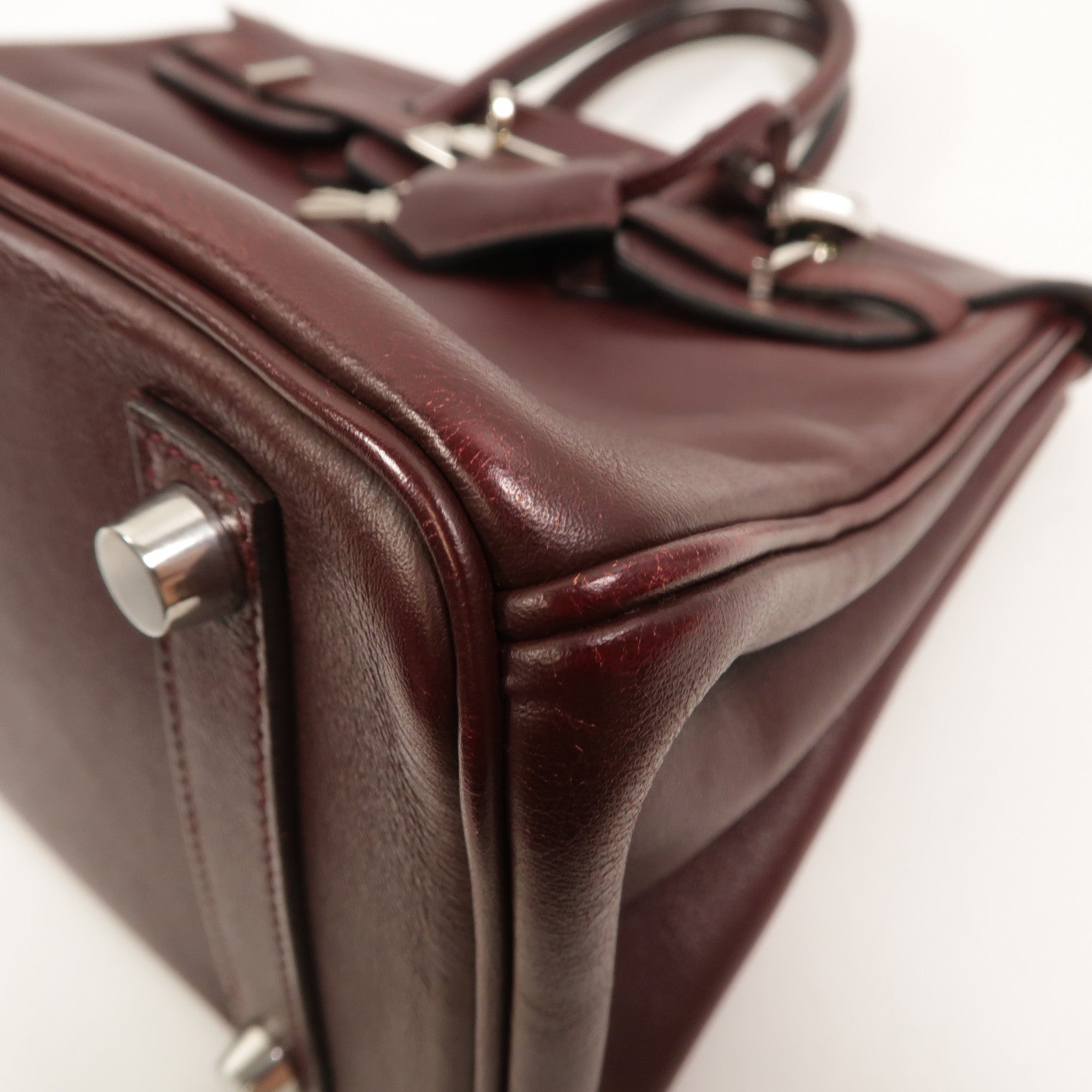 HERMES Swift皮革Birkin 25手挽袋Prune