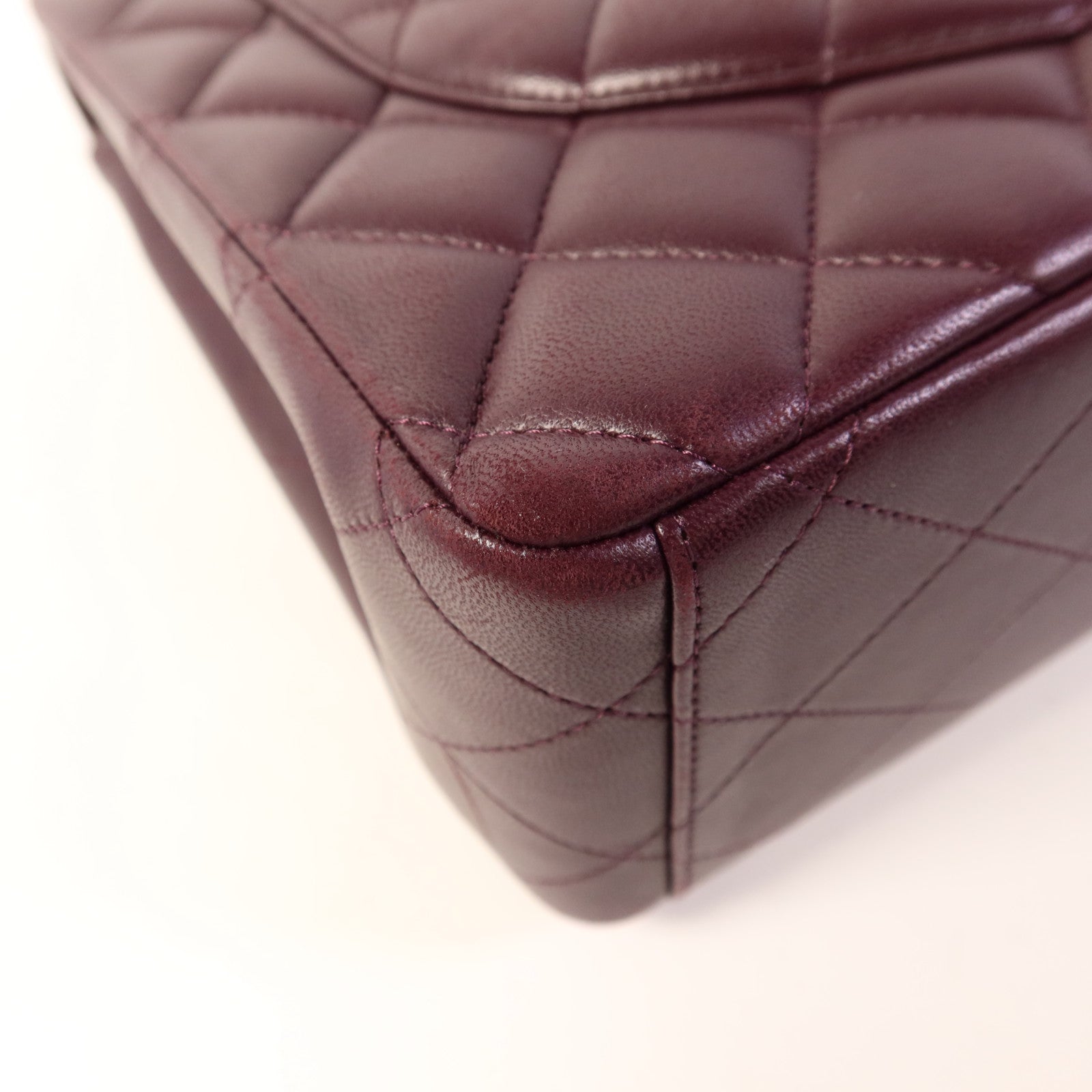 CHANEL 羊皮皮革Maxi Classic銀扣鏈帶肩背袋