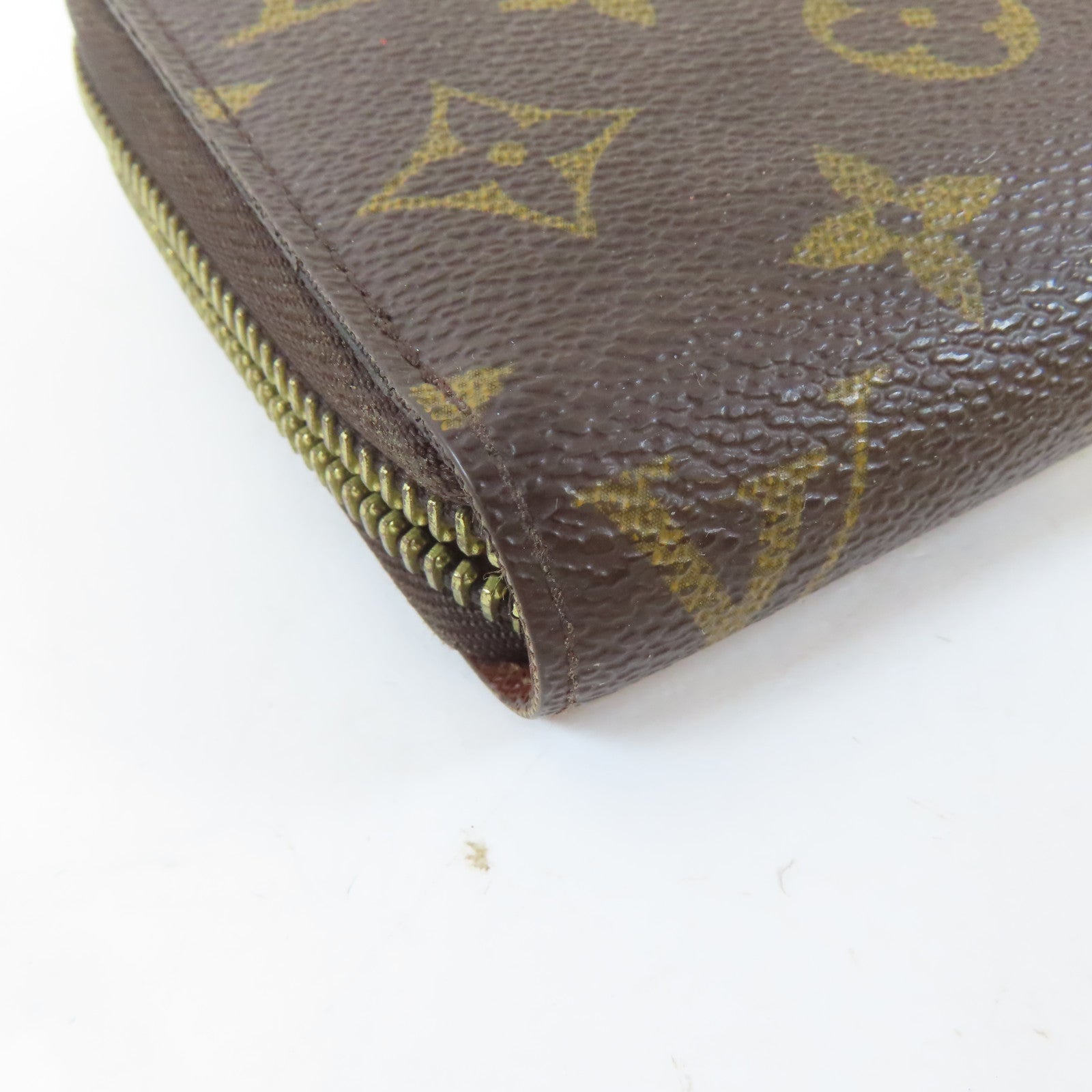 LOUIS VUITTON Monogram Zipper Long Wallet金扣長錢包啡色