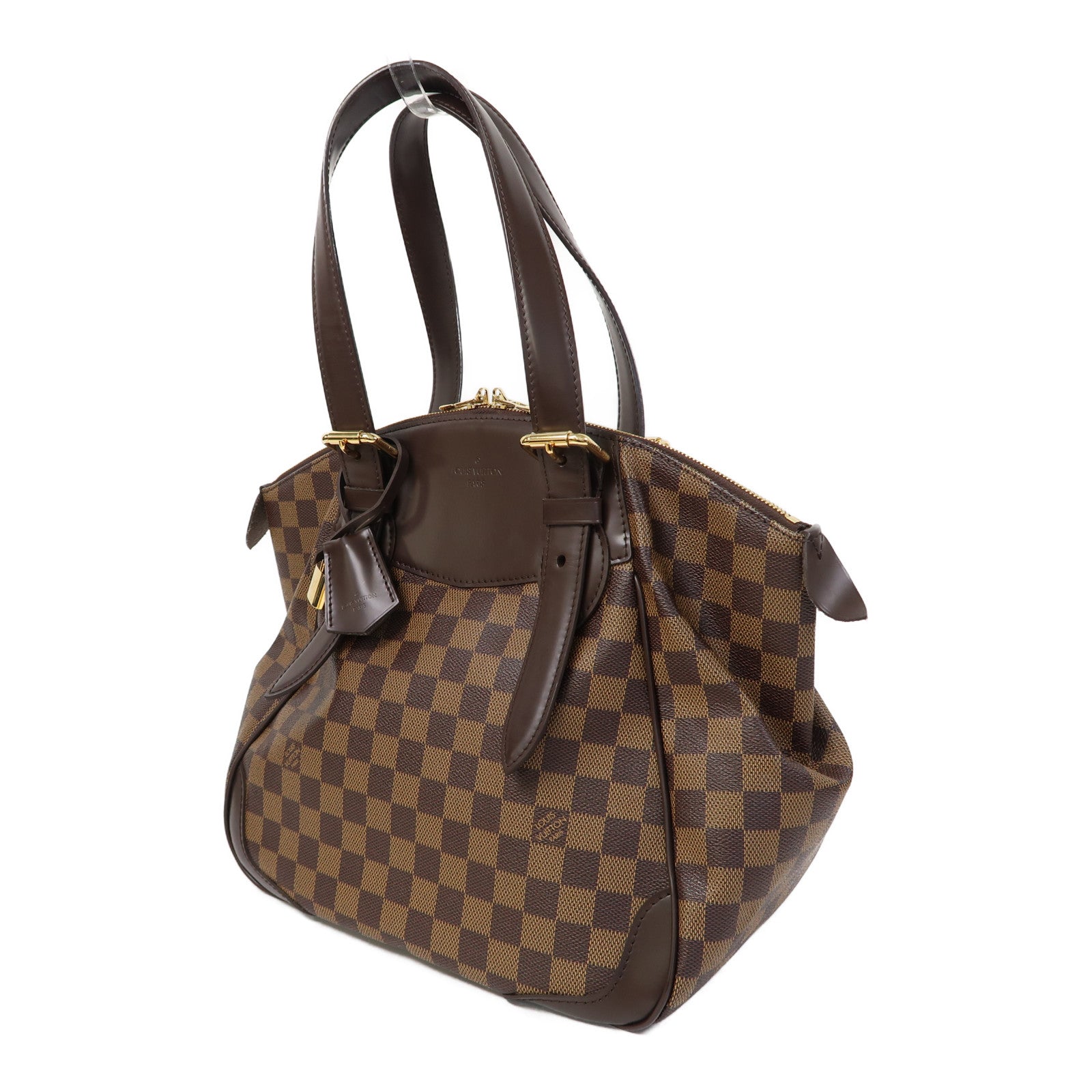 LOUIS VUITTON 【激減優惠】Damier Verona MM金扣肩背袋啡色