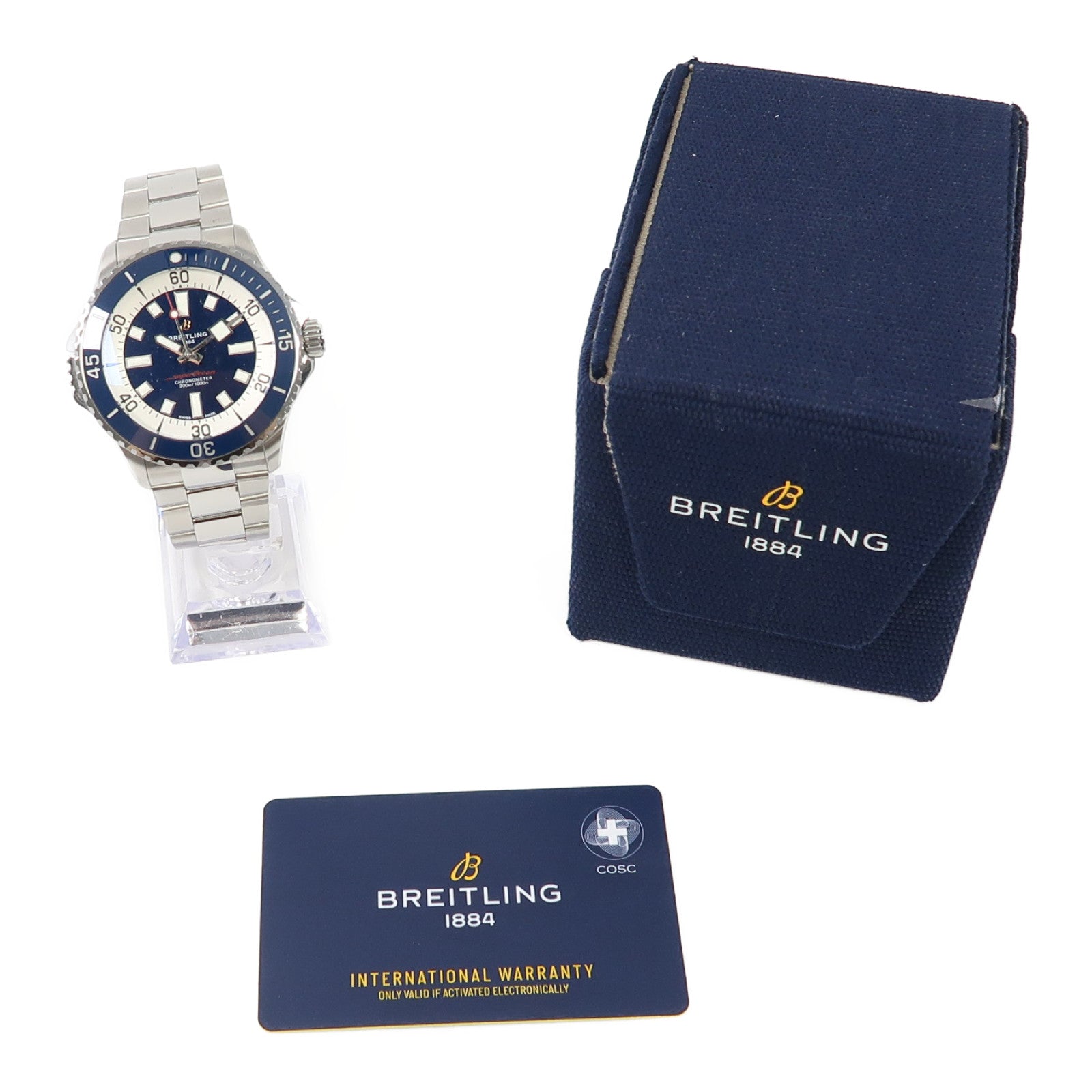 BREITLING Superocean 46不鏽鋼手錶自動機芯藍色