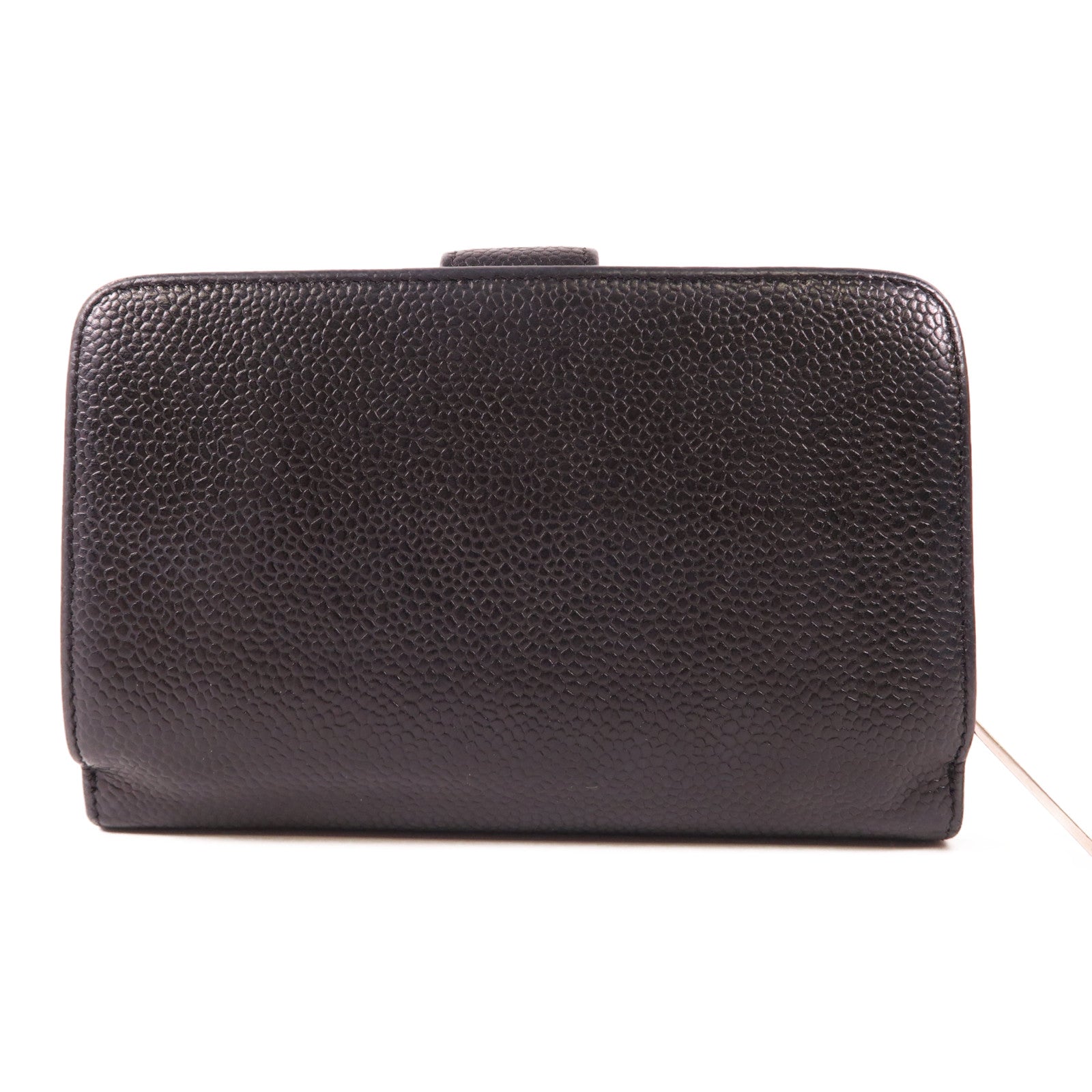 CHANEL 牛皮皮革Bifold Wallet銀扣錢包