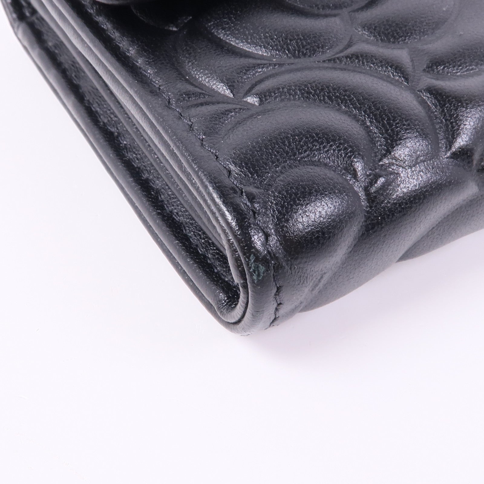 CHANEL 牛皮皮革Long Wallet金扣長錢包