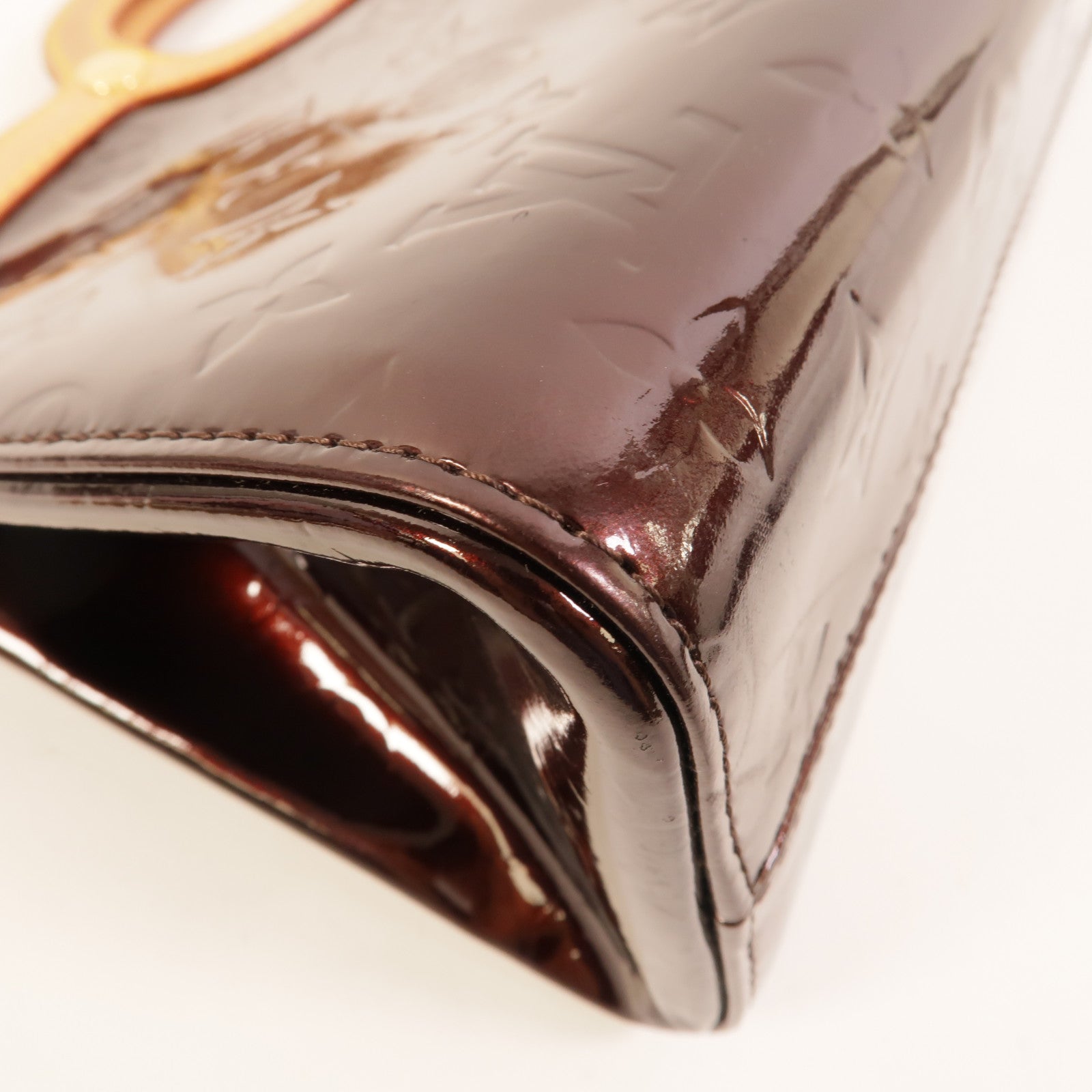 LOUIS VUITTON Vernis Roxbury Drive金扣手挽肩背兩用袋酒紅色