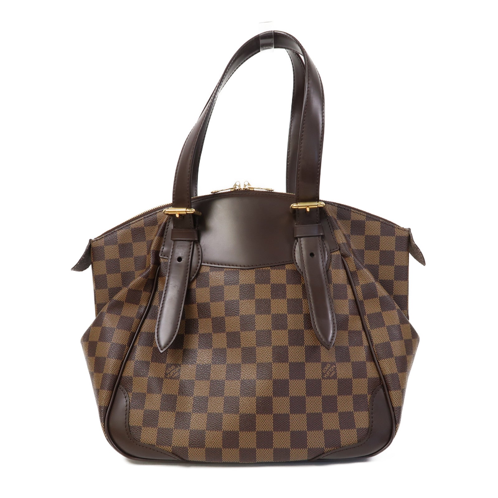 LOUIS VUITTON 【激減優惠】Damier Verona MM金扣肩背袋啡色