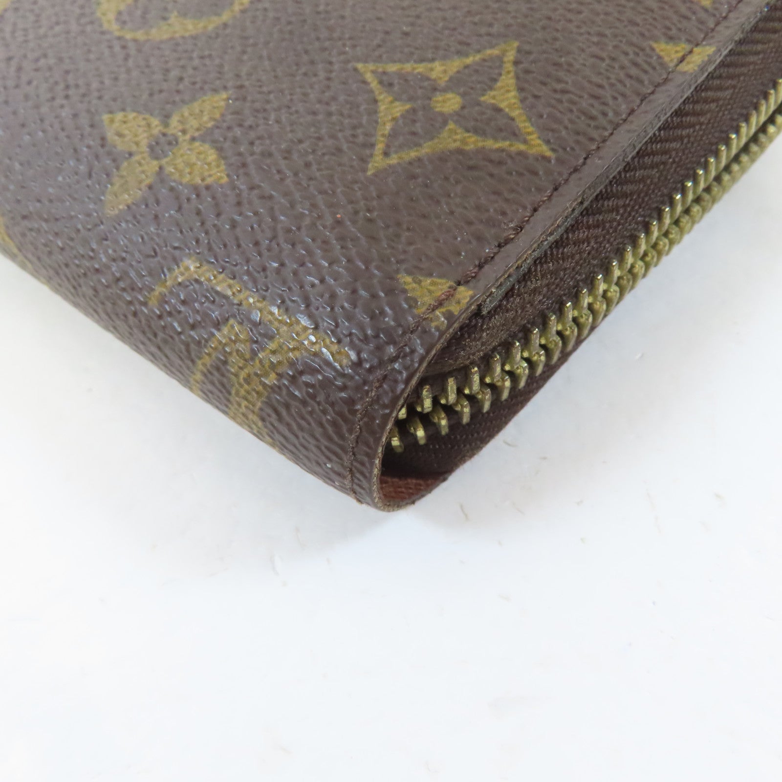 LOUIS VUITTON Monogram Zipper Long Wallet金扣長錢包啡色