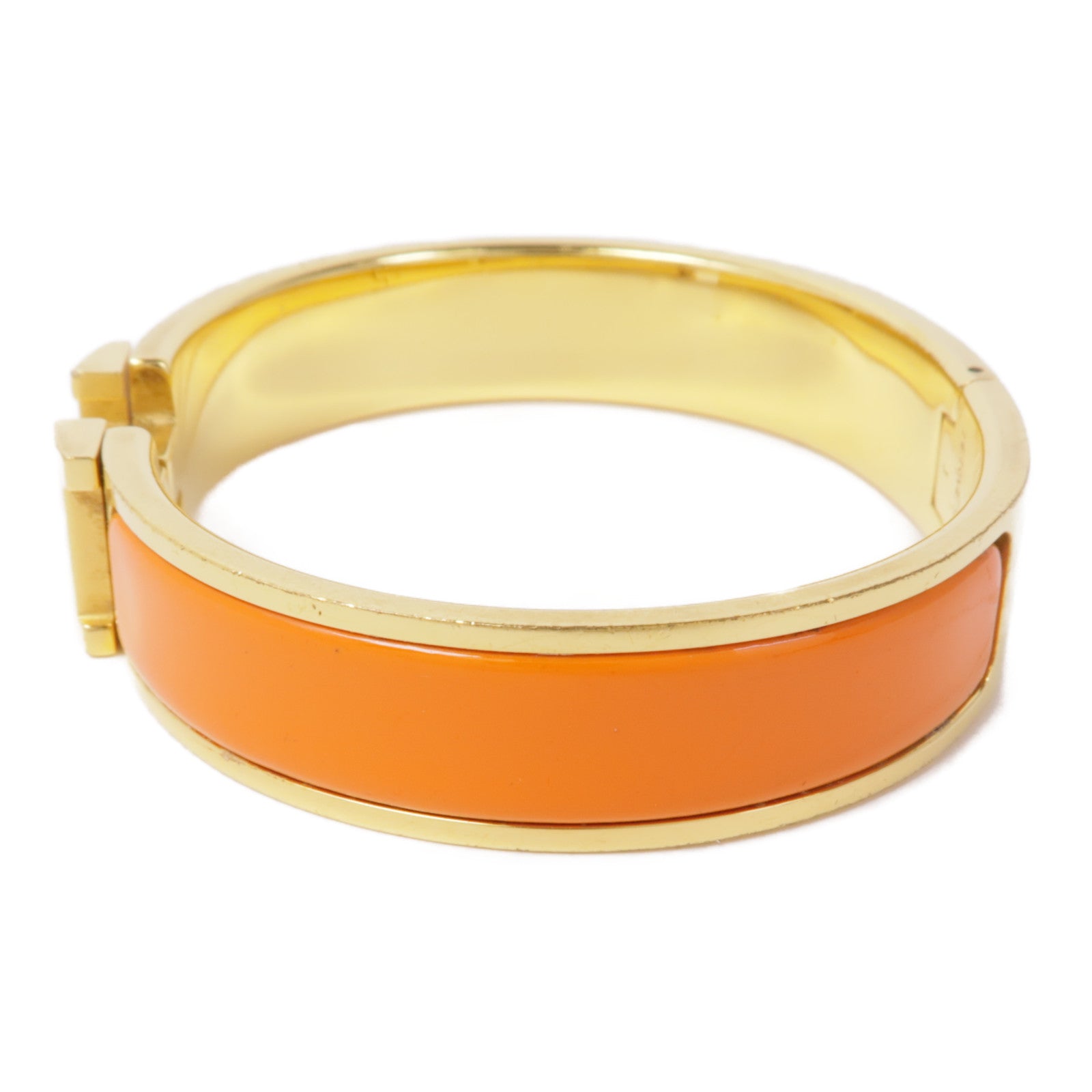 HERMES 金屬Clic H手鐲Orange