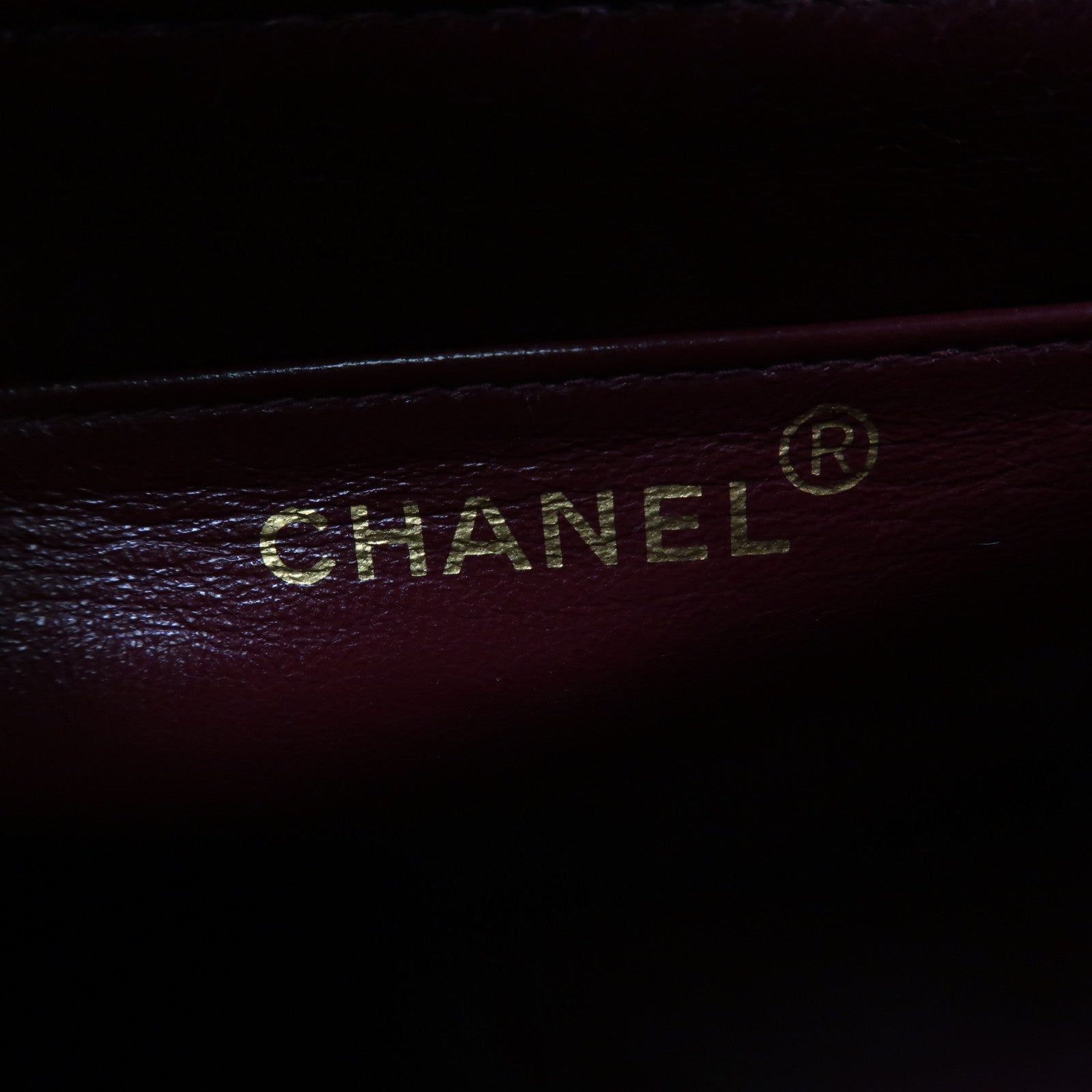CHANEL 菱格牛皮皮革Vintage Chain Shoulder Bag金扣鏈帶肩背袋黑色