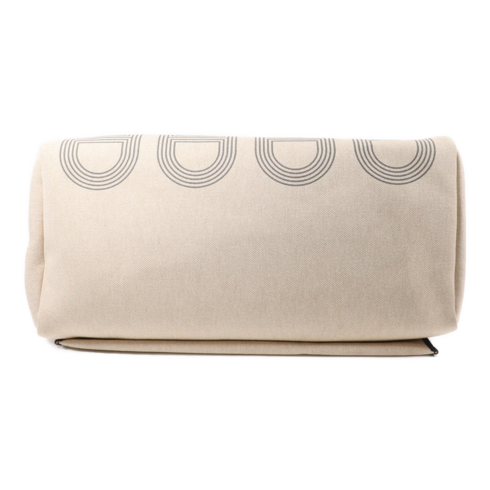 HERMES 帆布/Hunter皮革Herbag Cabine Bag手挽肩背兩用袋Ecru/Noir